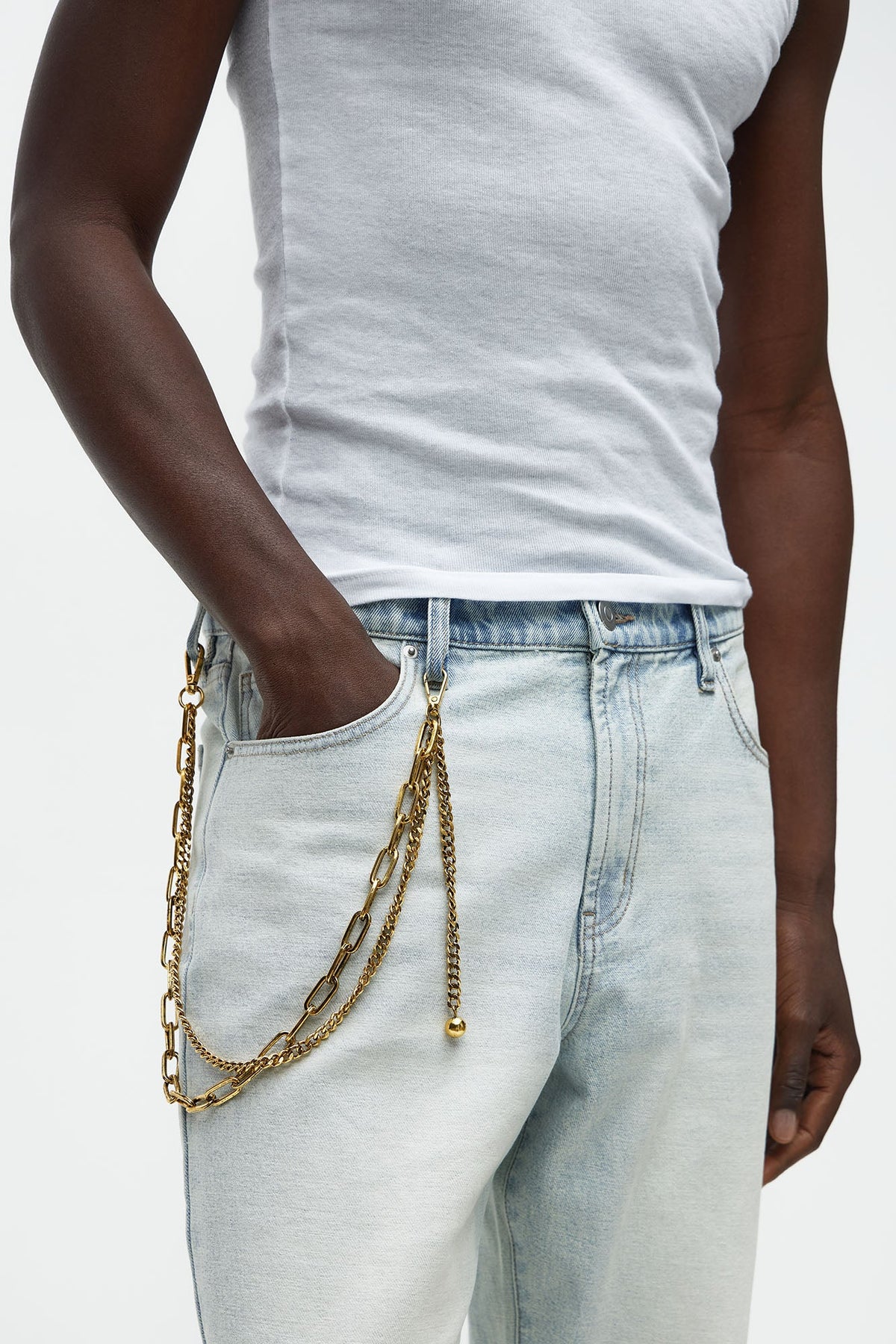 Sleek Pants Chain - Gold