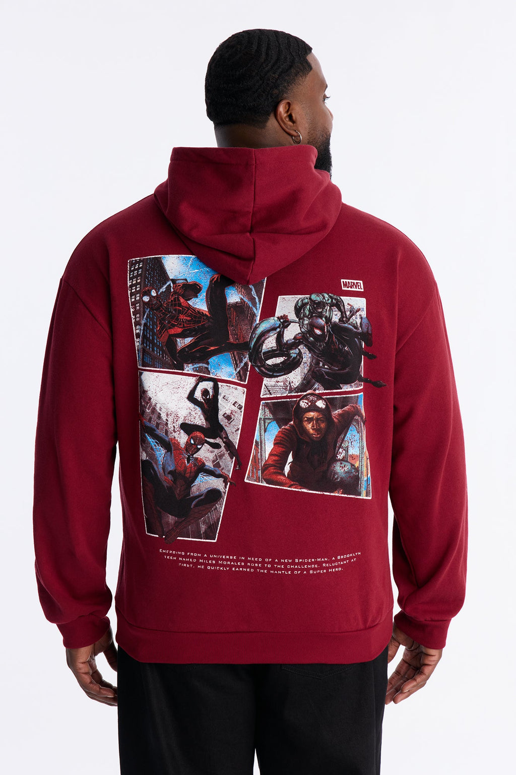 Marvel Spiderman Be Greater Hoodie - Burgundy