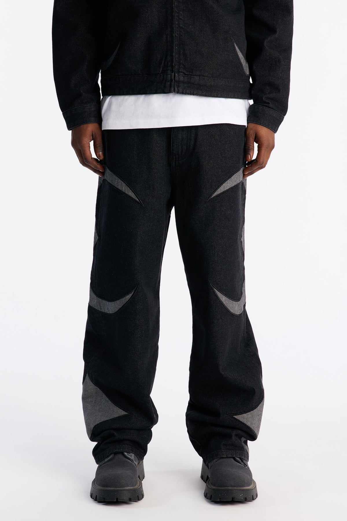 Baggy Crescent Jean - Black