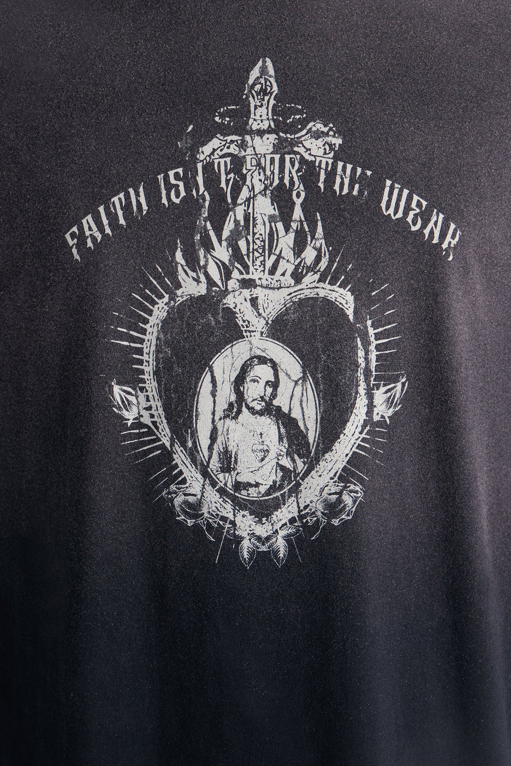 Cross My Heart 2fer Long Sleeve Tee - Black