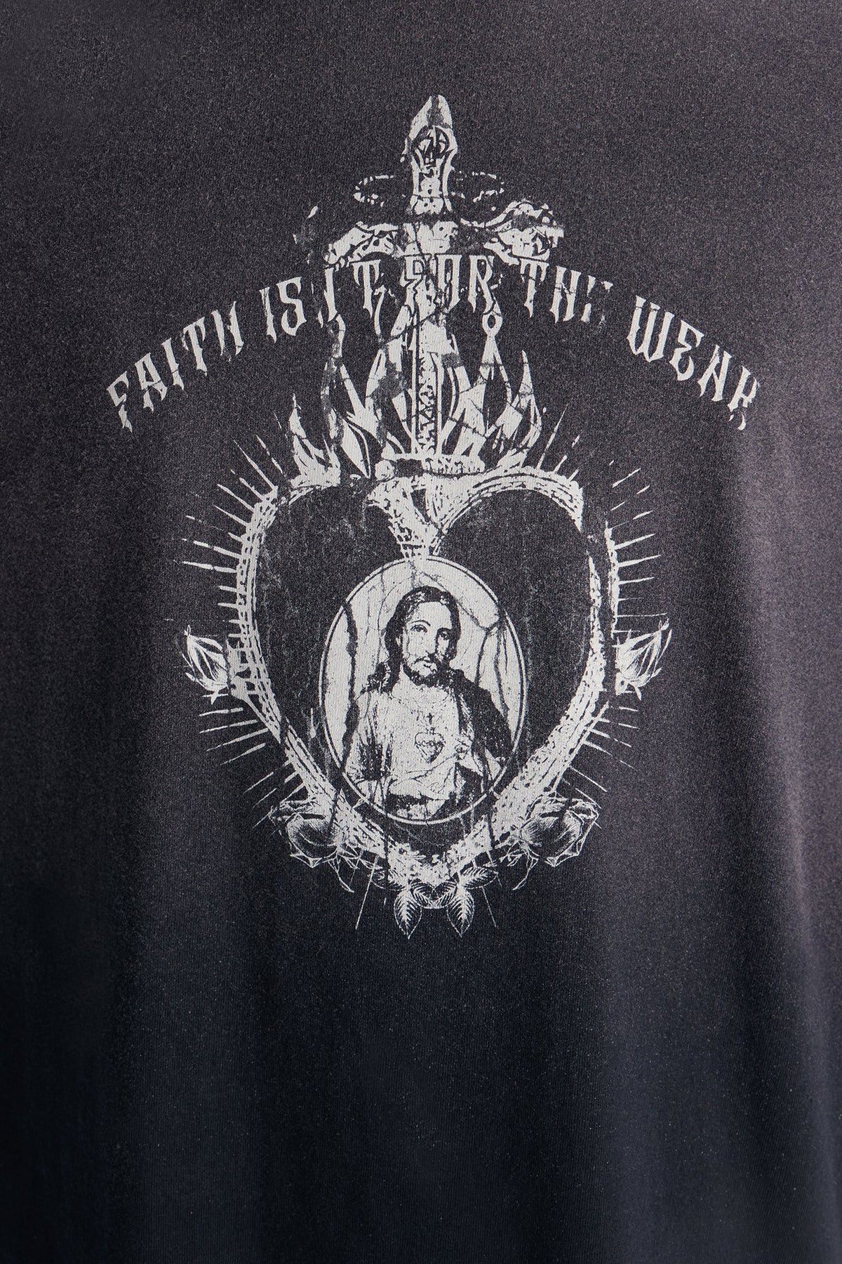 Cross My Heart 2fer Long Sleeve Tee - Black