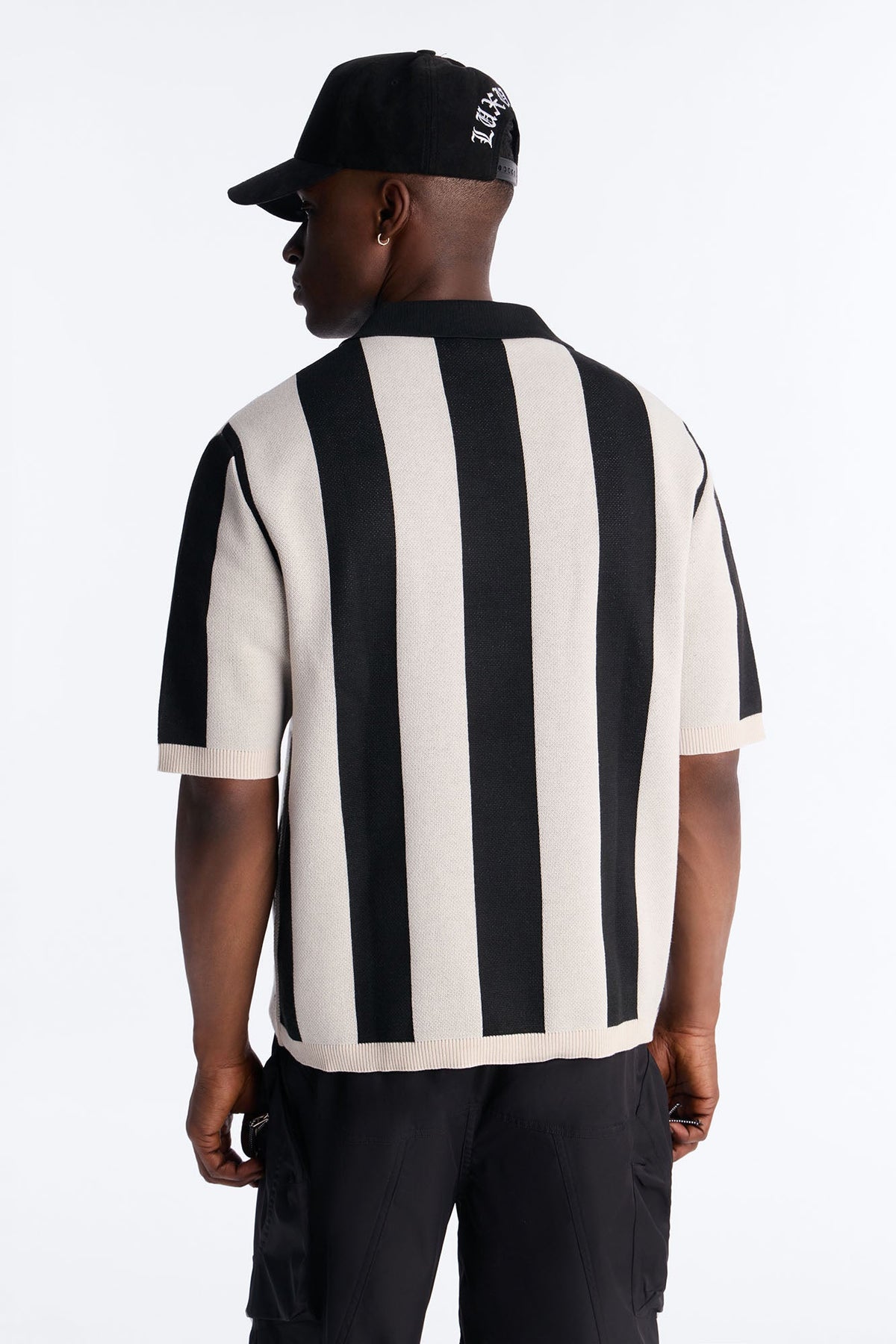 Apex United Johnny Collar Knit Top - Black/combo