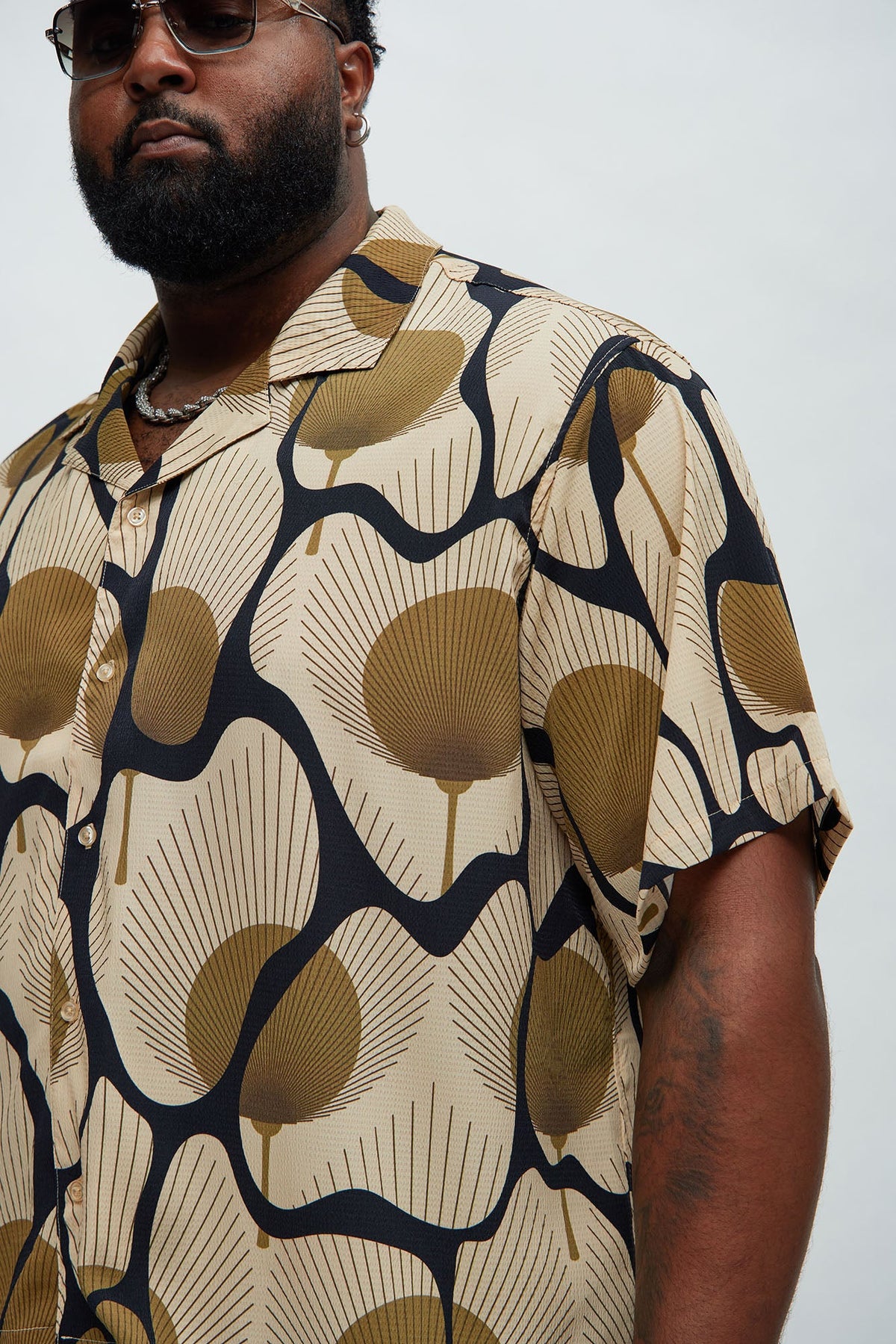 Sahara Textured Shirt - Tan/Multi
