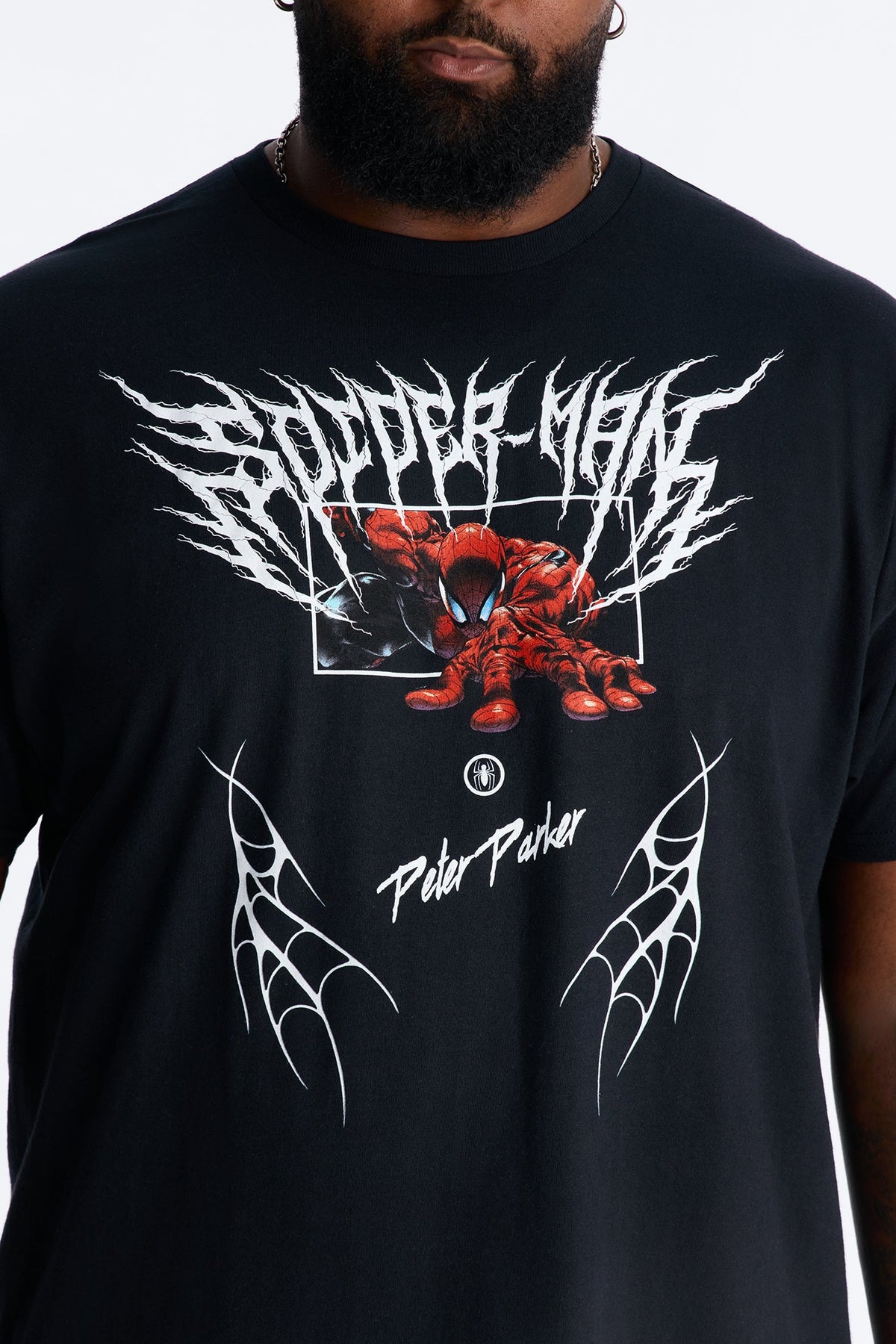 Spider Man Peter Parker Short Sleeve Tee - Black
