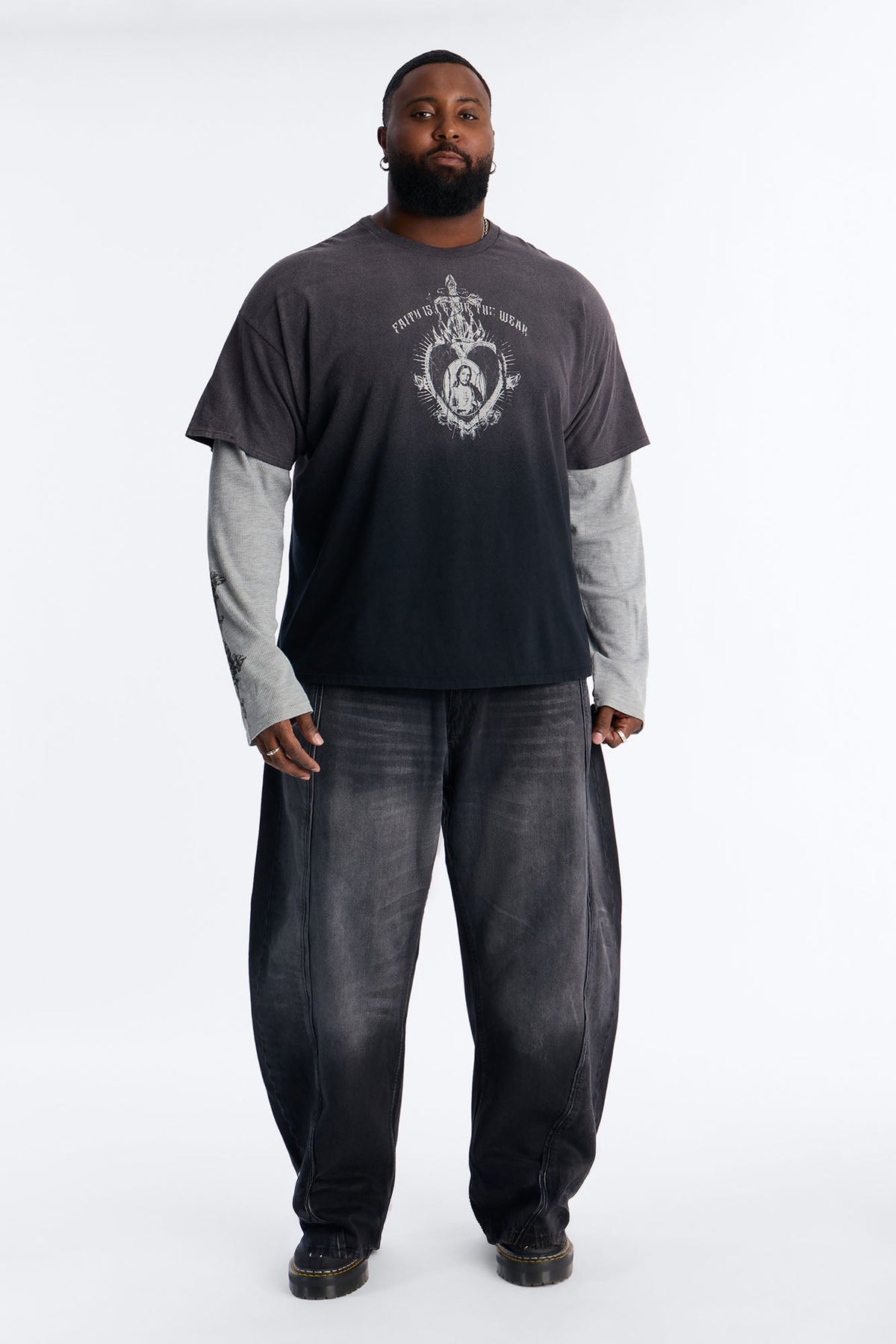 Barrel Led On Panel Jean - Black Wash