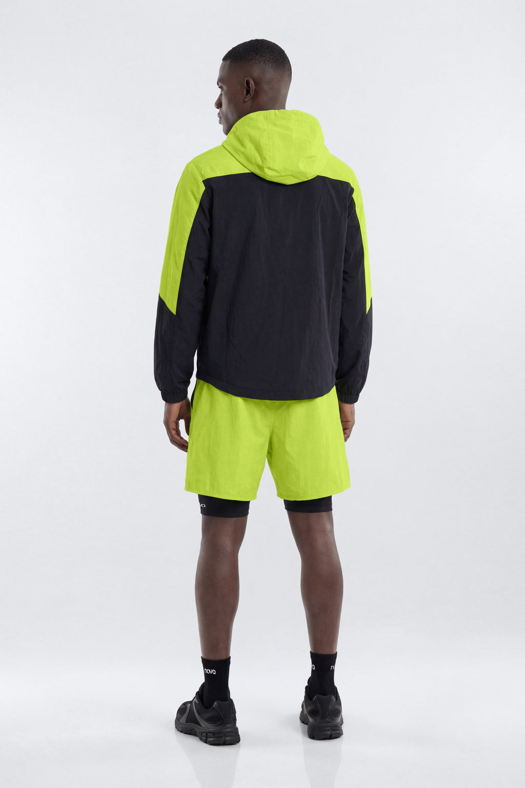 ProRipStop Hooded Half Zip Jacket - Neon Yellow