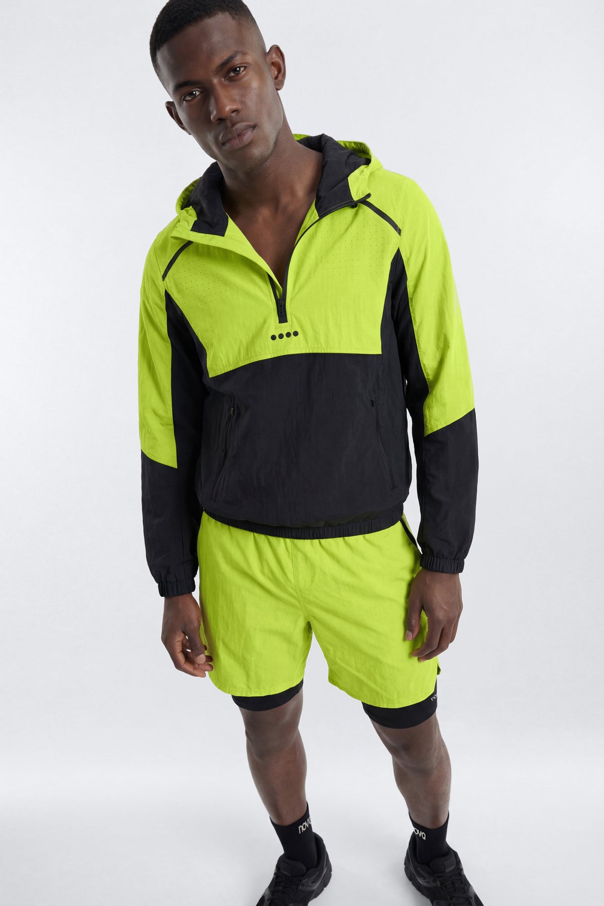 ProRipStop 7″ Built In Compression Shorts - Neon Yellow