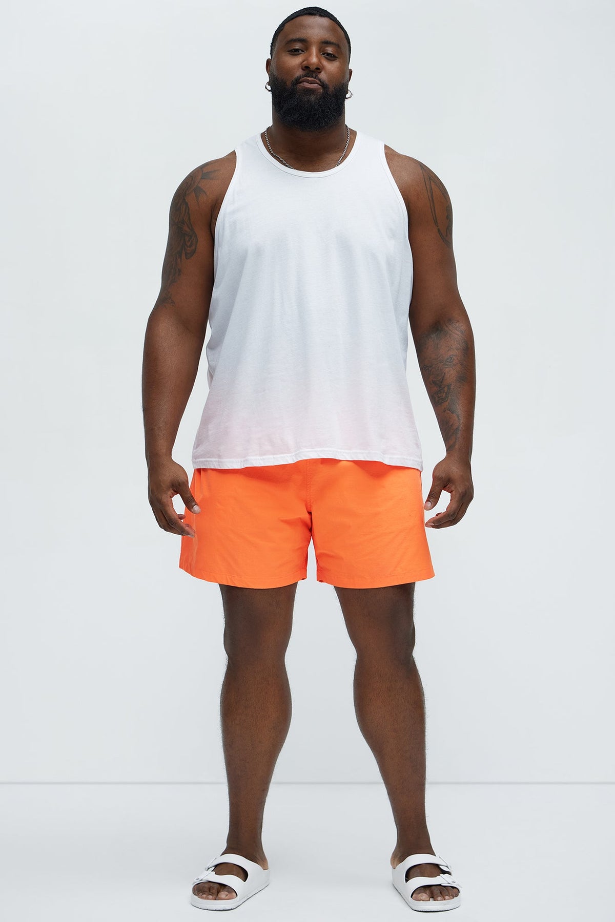 Montez Stretch Swim Trunk 7″ - Orange