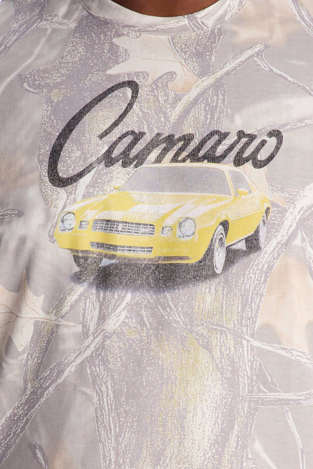 Chevy Camaro Woodland Camo Short Sleeve Tee - Camouflage