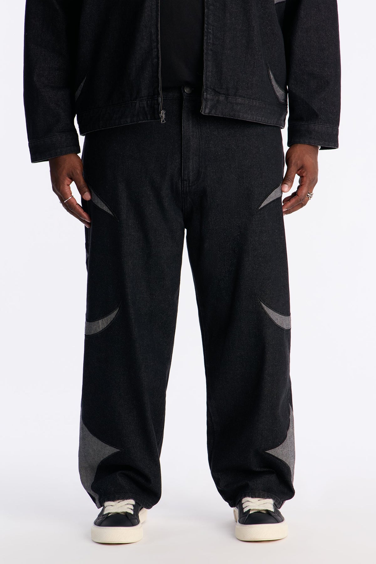 Baggy Crescent Jean - Black