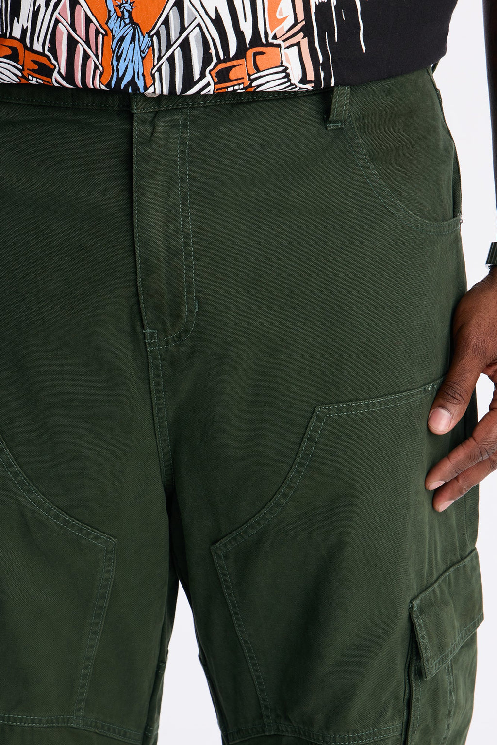 Von Dutch Baggy Flying Eyeball Jean - Green