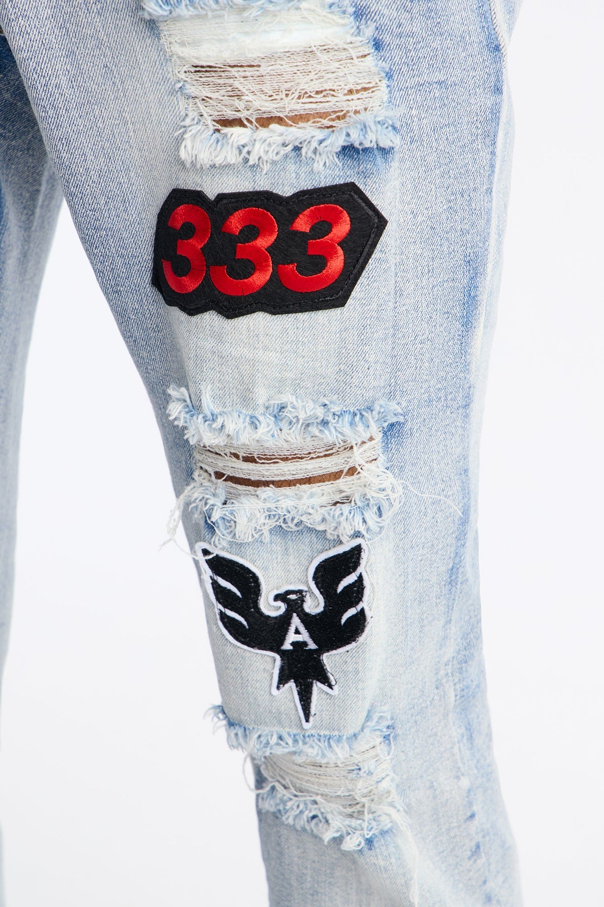 Stacked Skinny Urban Mend Jeans - Light Wash