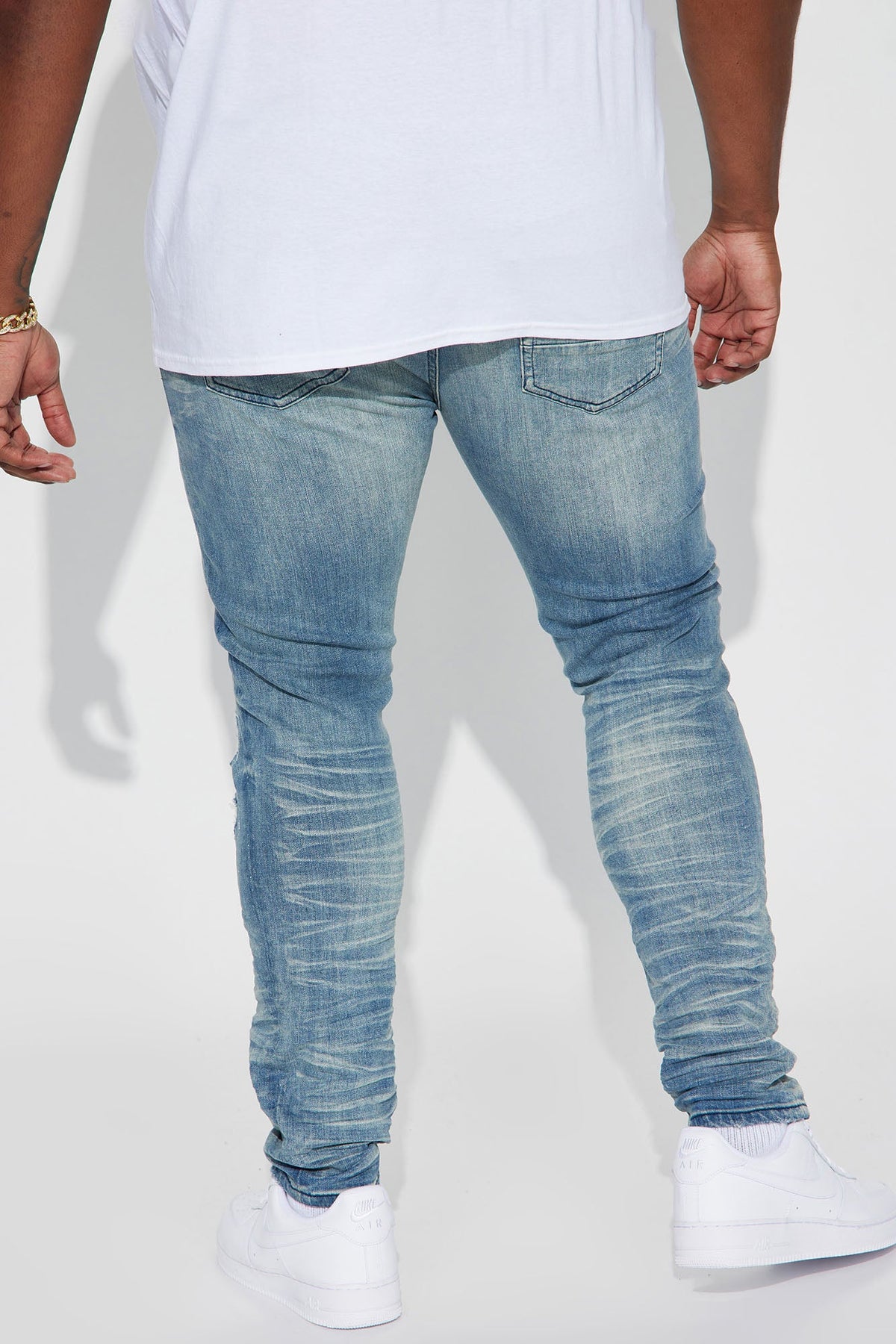 For The Fame Stacked Skinny Jeans - Light Wash
