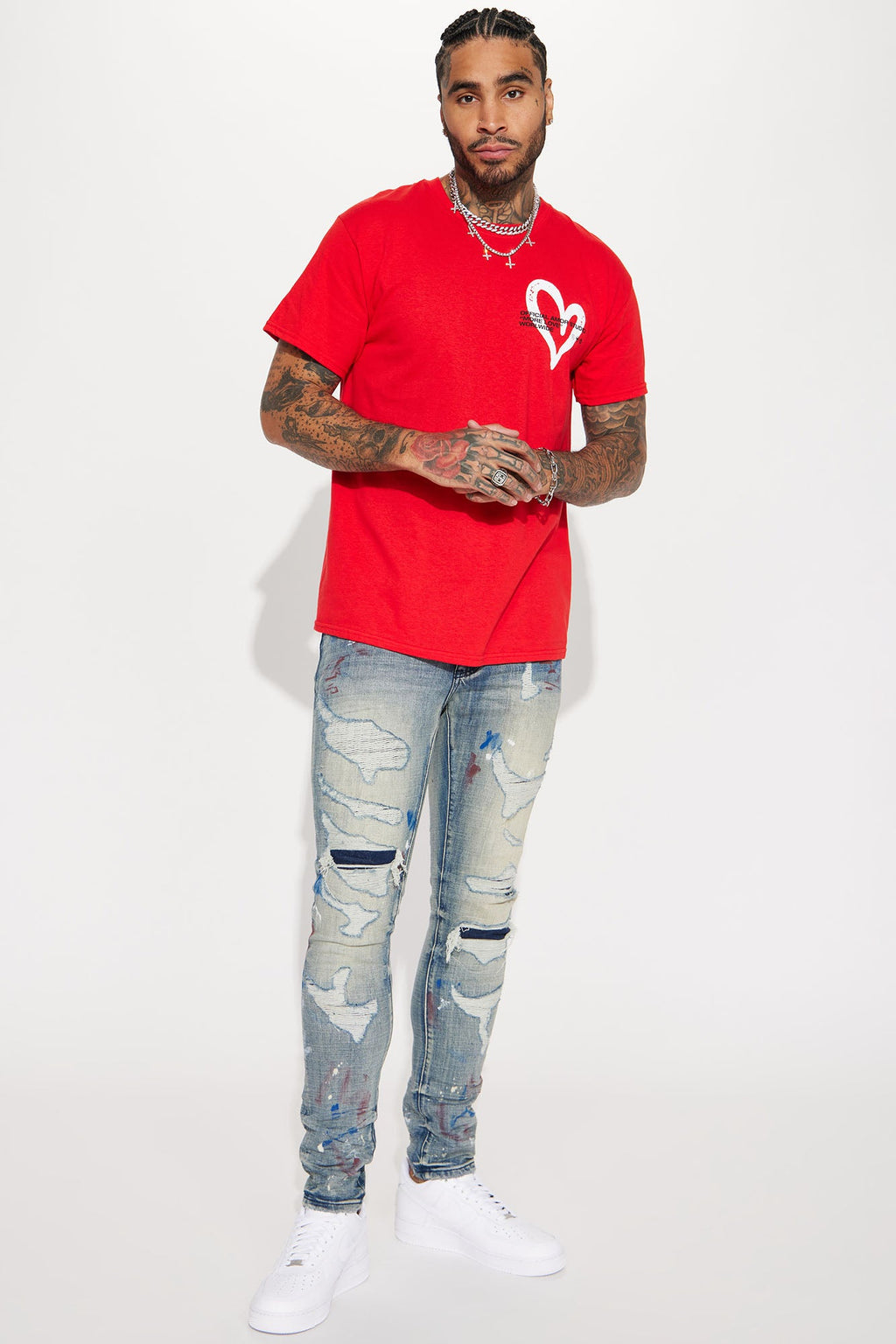 Amor Studio Short Sleeve Tee - Red