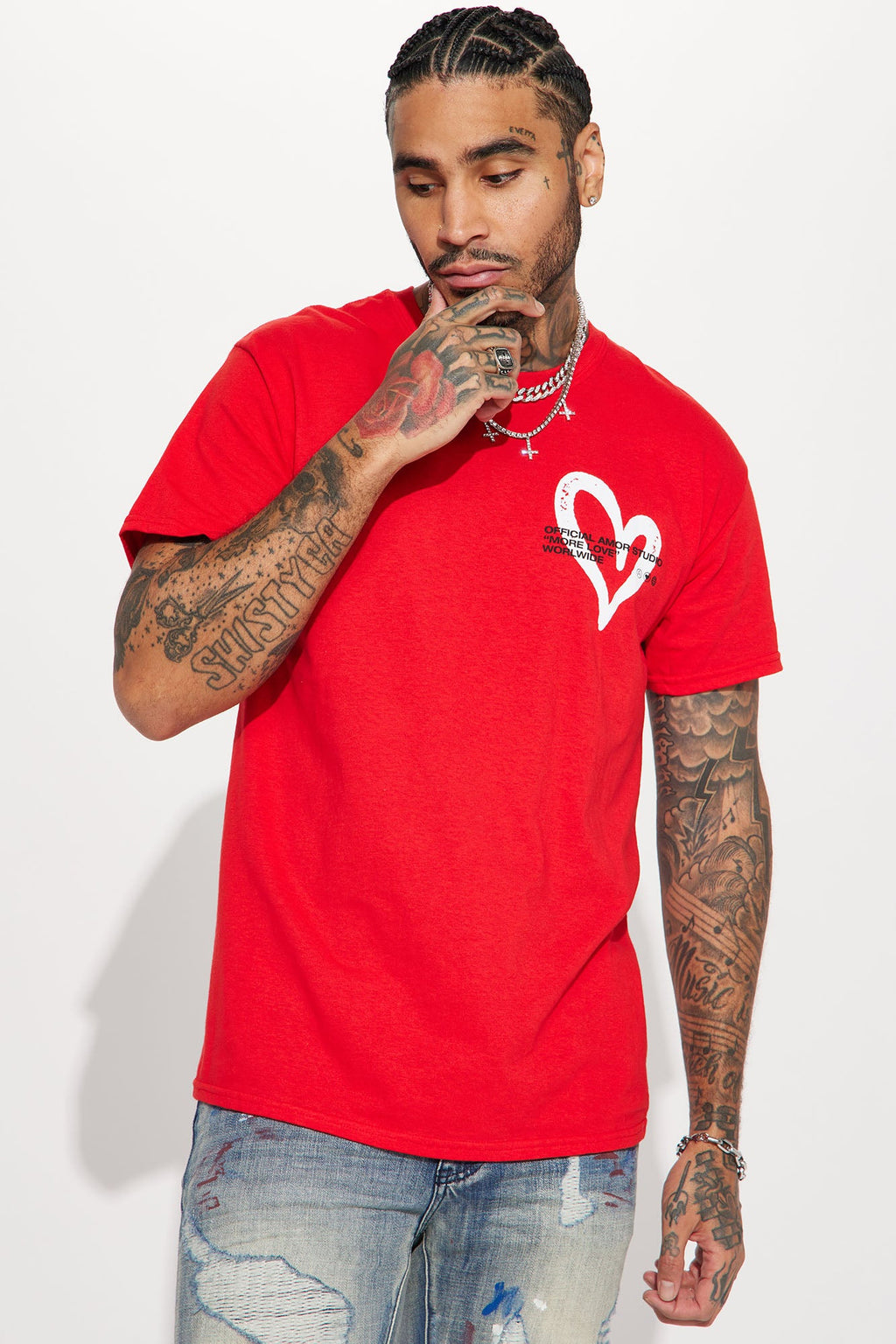 Amor Studio Short Sleeve Tee - Red