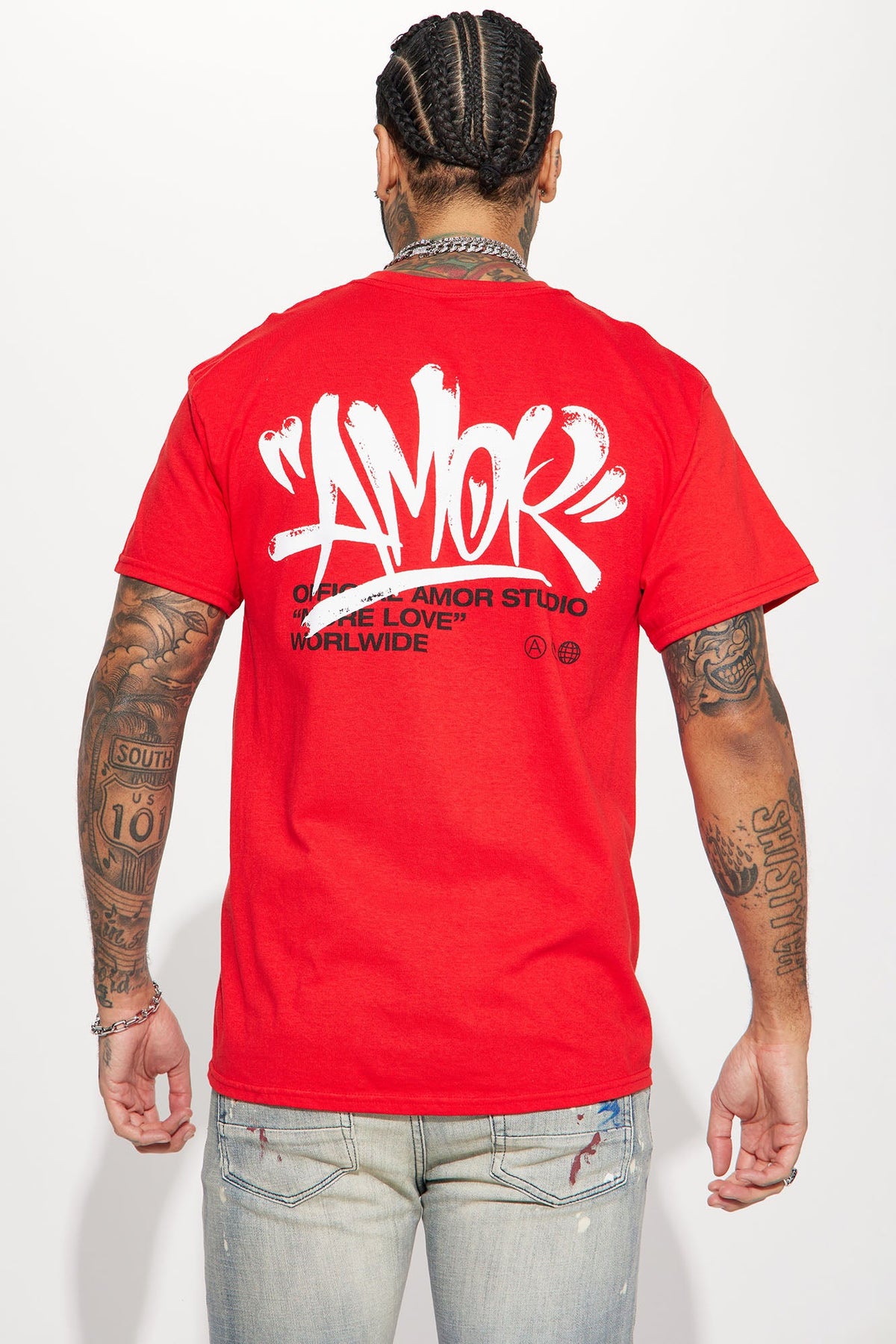 Amor Studio Short Sleeve Tee - Red