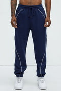 Tyson Piping Relaxed Jogger - Navy