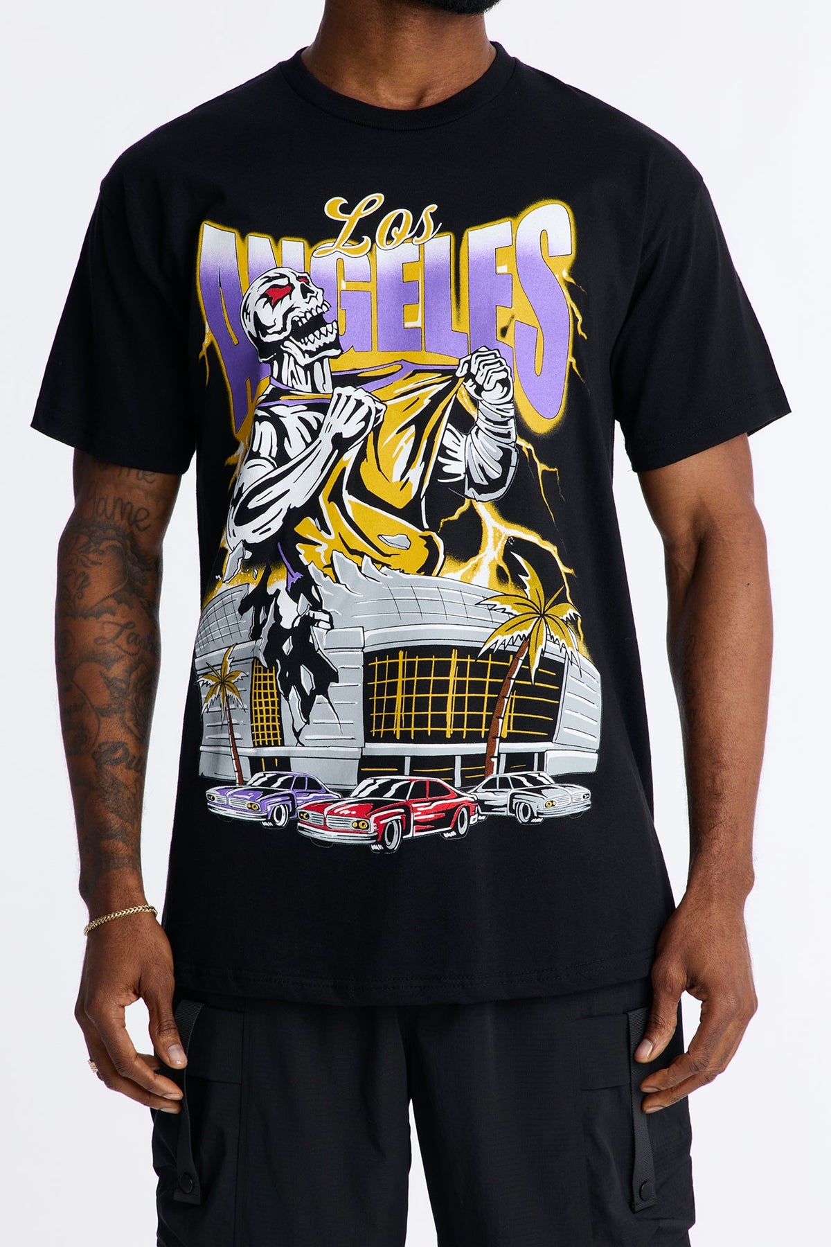 Los Angeles Skullers Oversized Short Sleeve Tee - Black