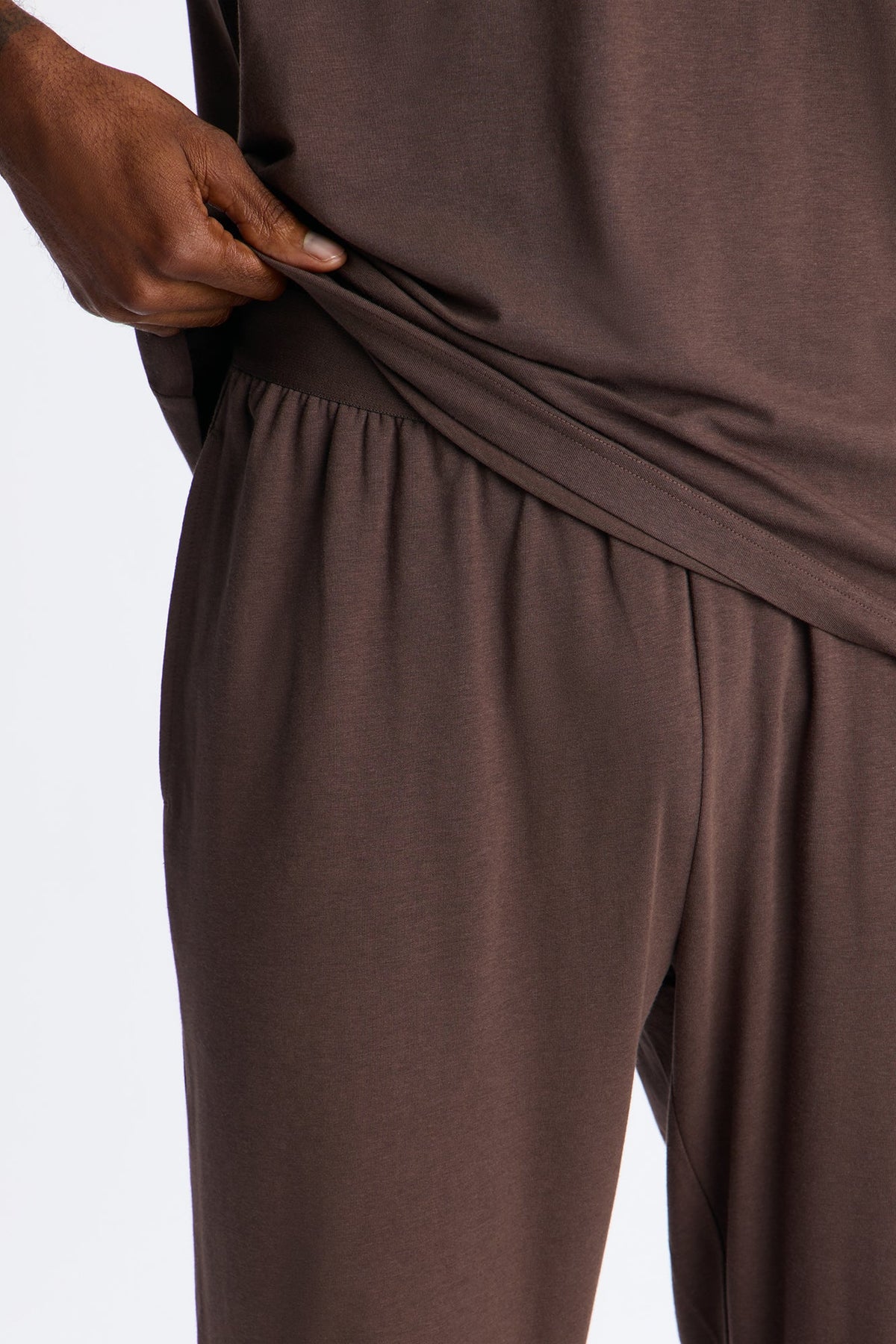 Essential Modal Lounge Sleeveless Muscle Tee - Chocolate