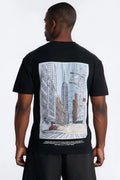 Busy Streets Of NYC Short Sleeve Tee - Black