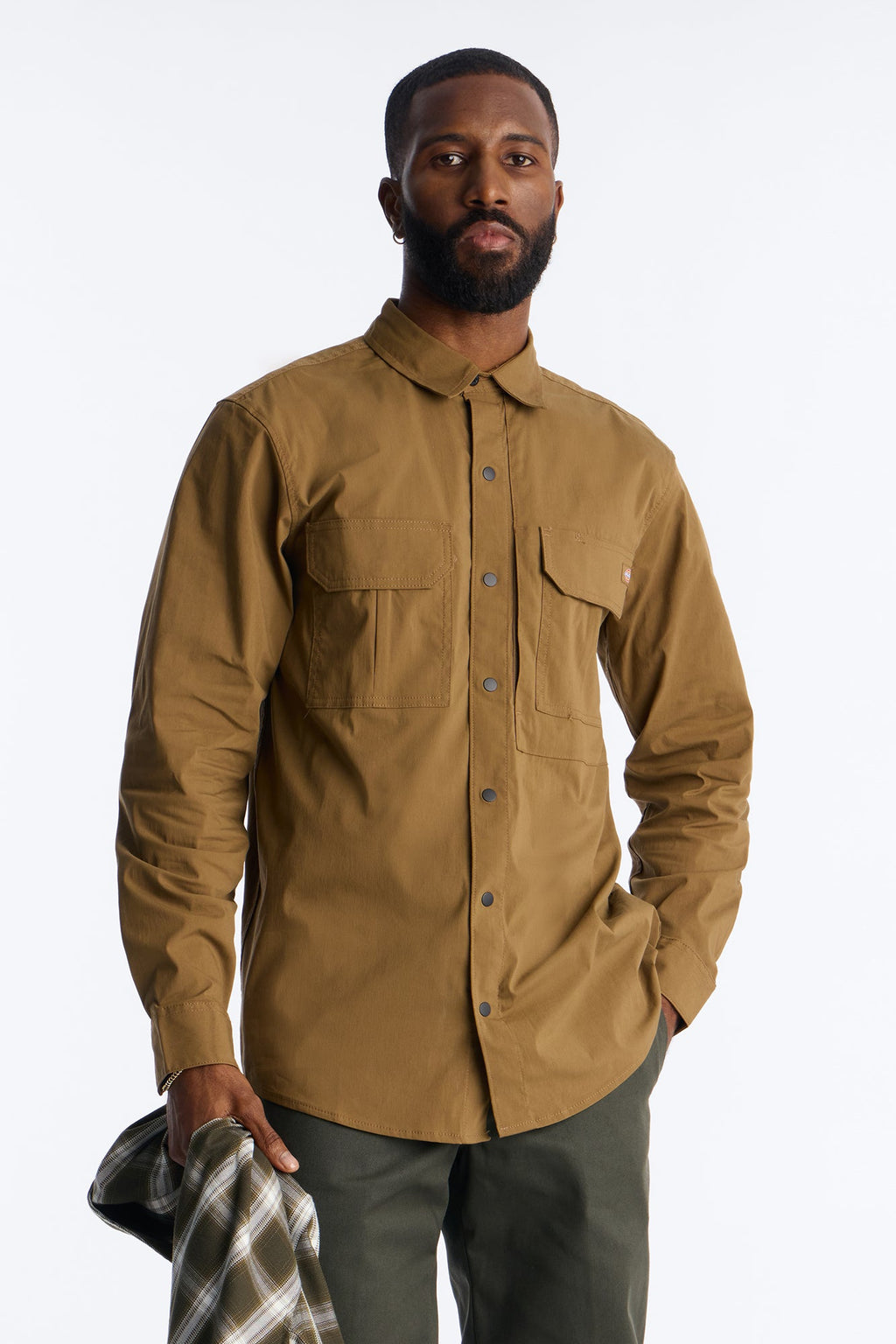Dickies Utility Long Sleeve Work Shirt - Brown