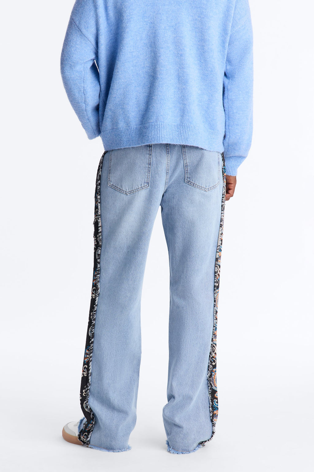 Stacked Slim Flare Exquisite Tapestry Jeans - Light Blue Wash