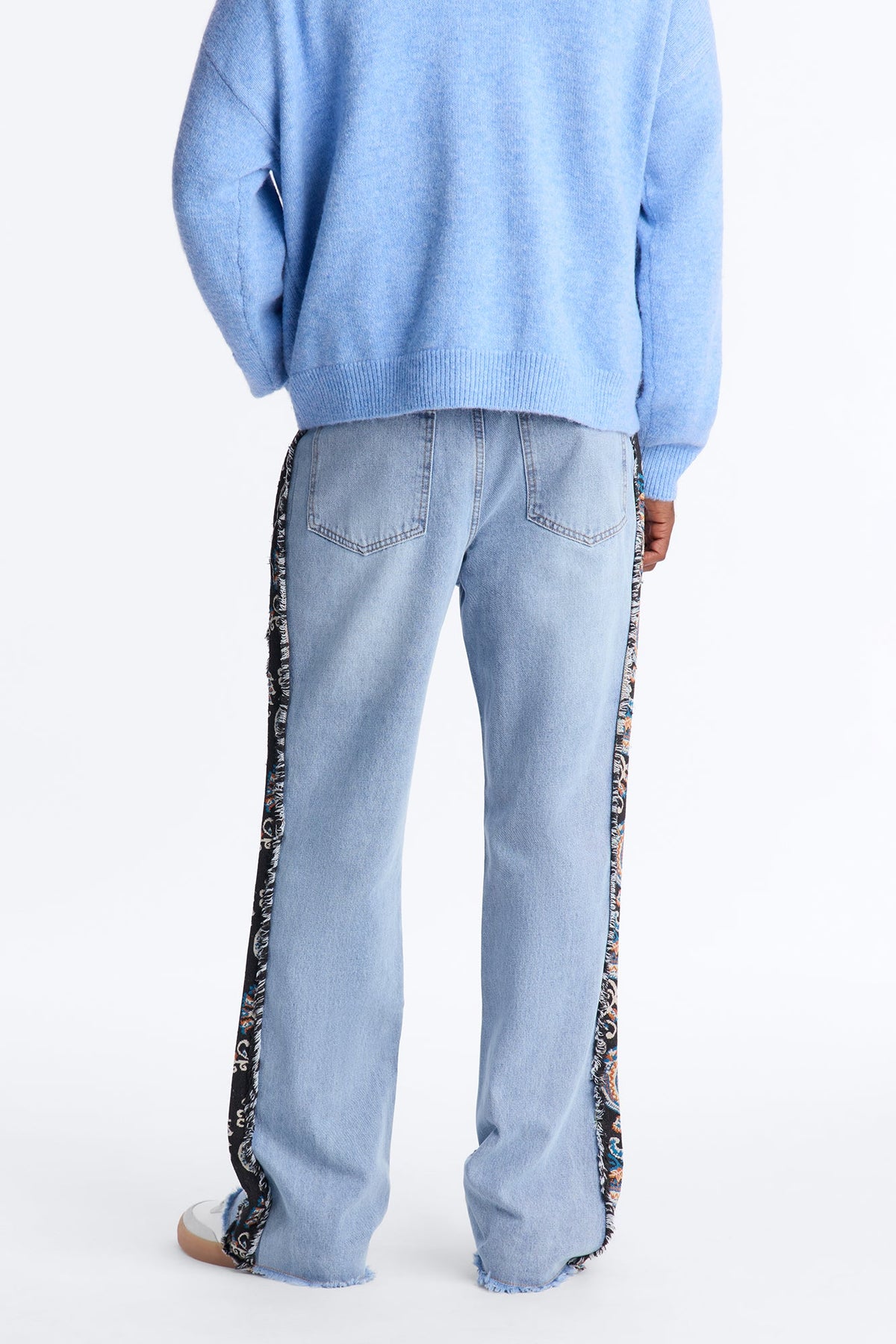 Stacked Slim Flare Exquisite Tapestry Jeans - Light Blue Wash