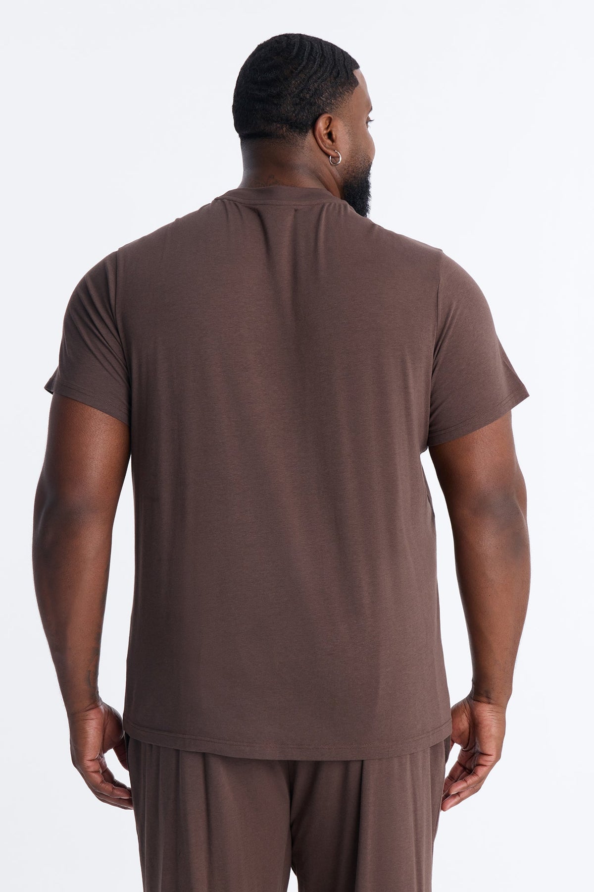 Essential Modal Lounge Short Sleeve Tee - Chocolate