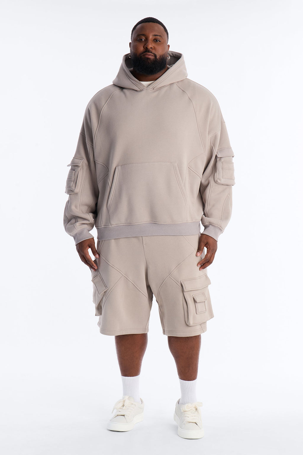 Oversized Chaos Cargo Hoodie - Grey