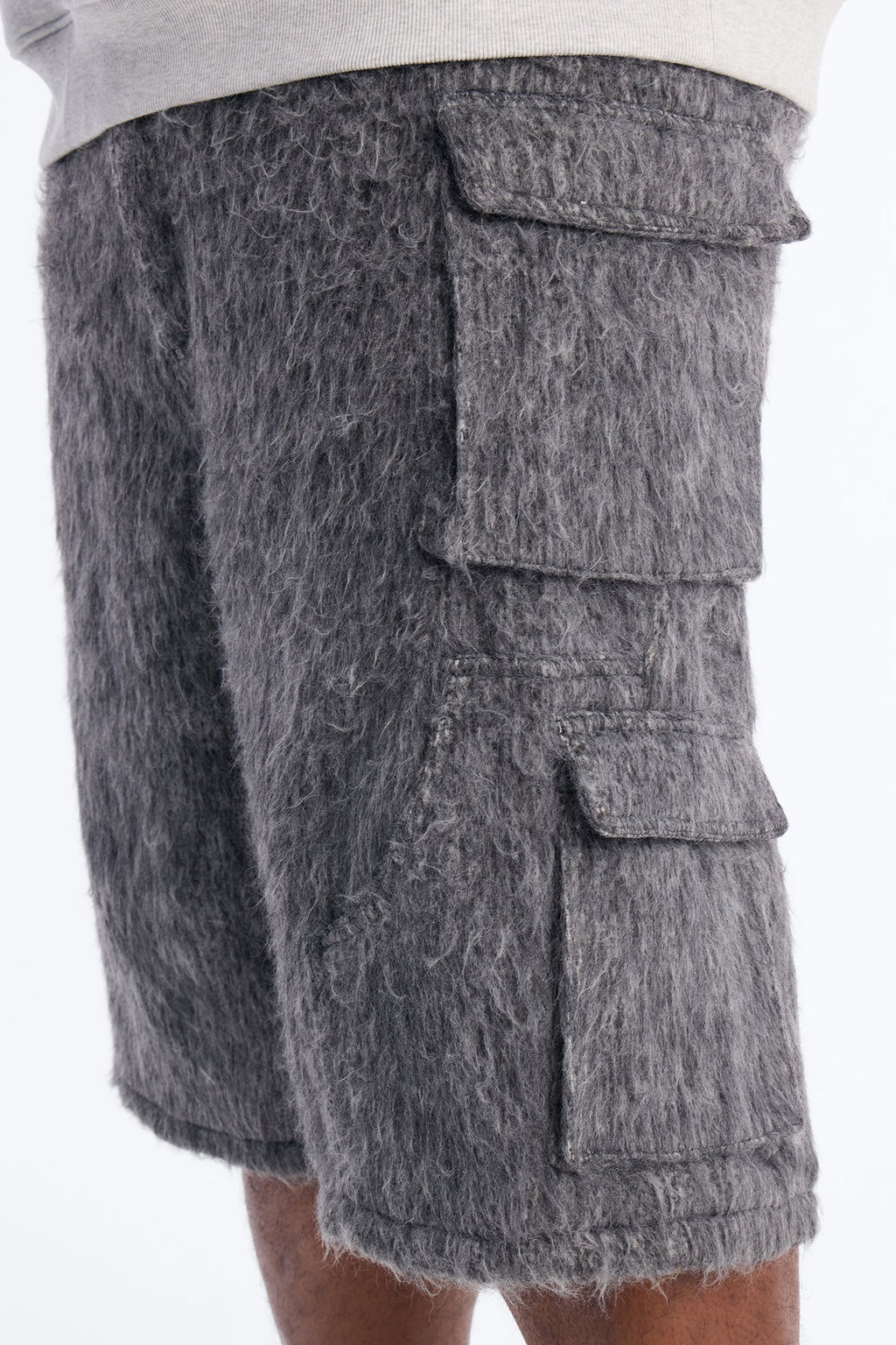 Baggy Warm Breeze Textured Short - Grey