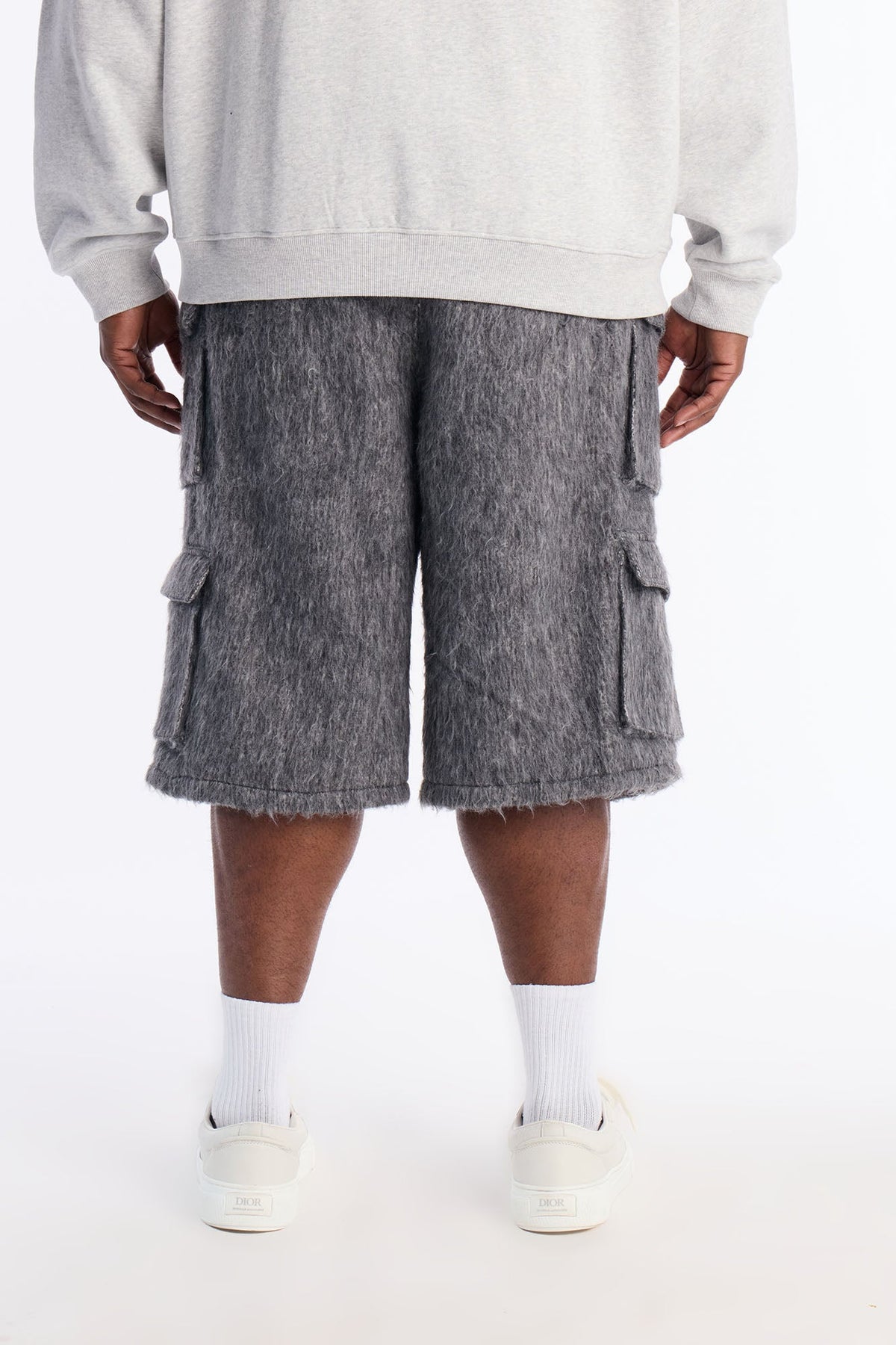 Baggy Warm Breeze Textured Short - Grey