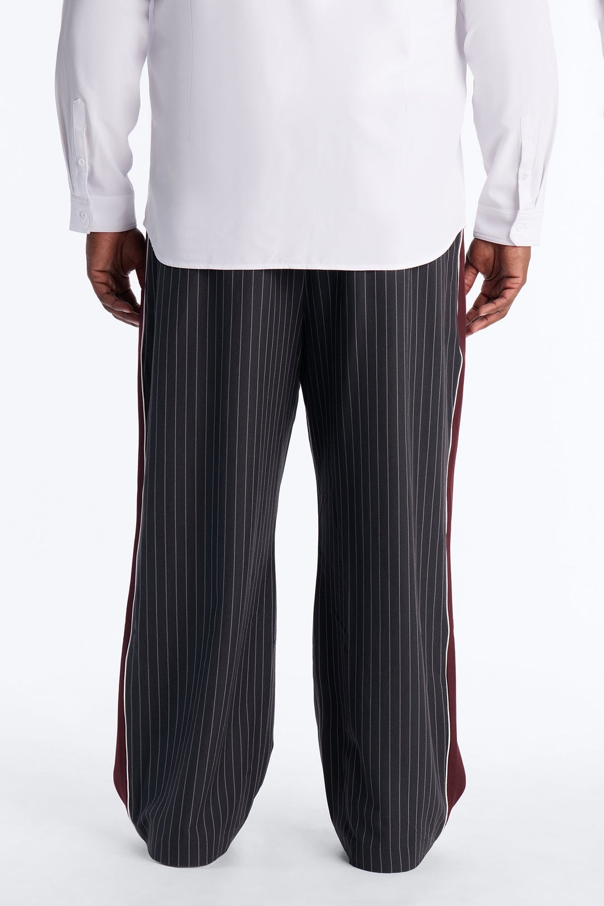 Baggy Elevated Side Stripe Trouser - Black