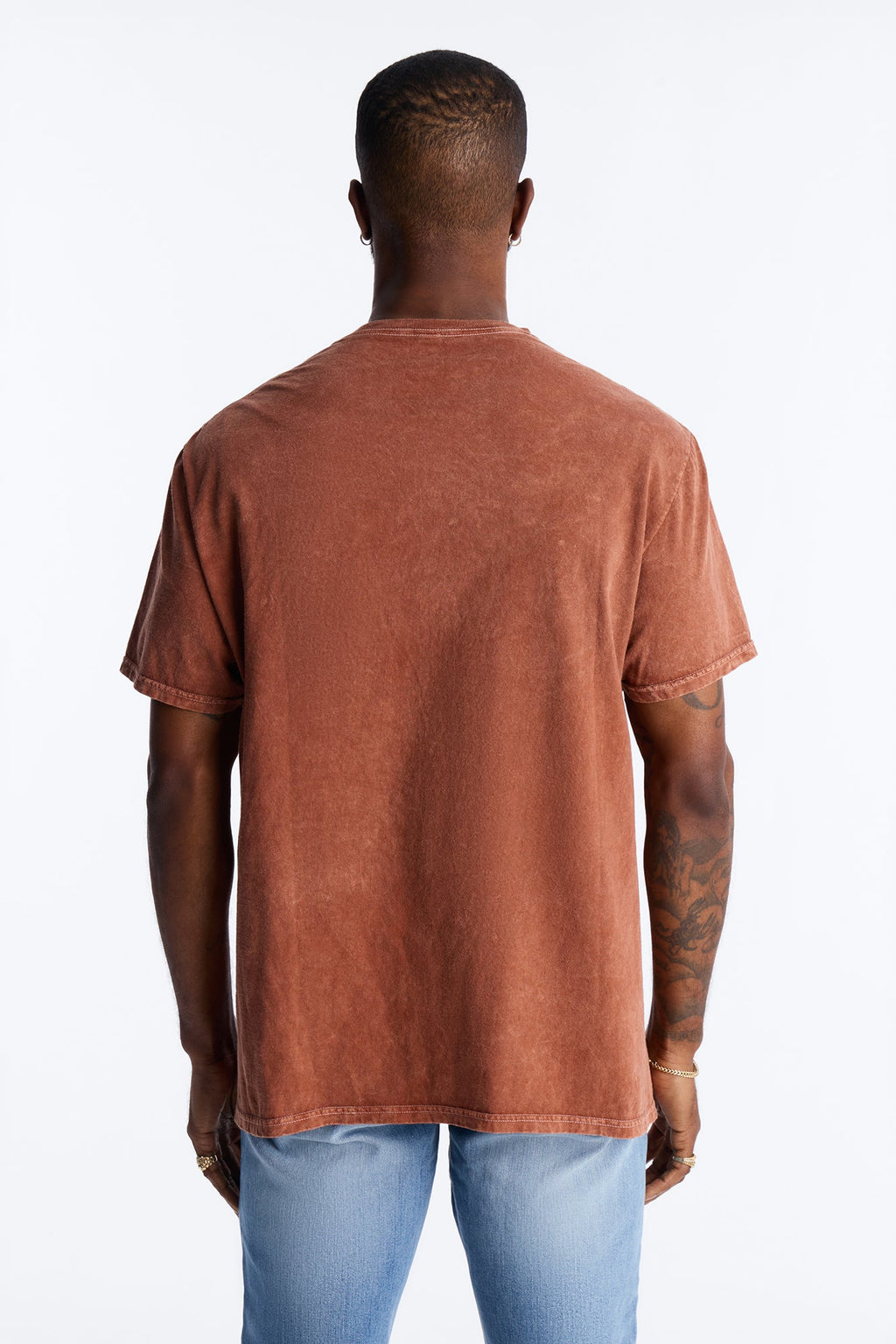 Whitney Houston Mineral Wash Graphic Short Sleeve Tee - Brown