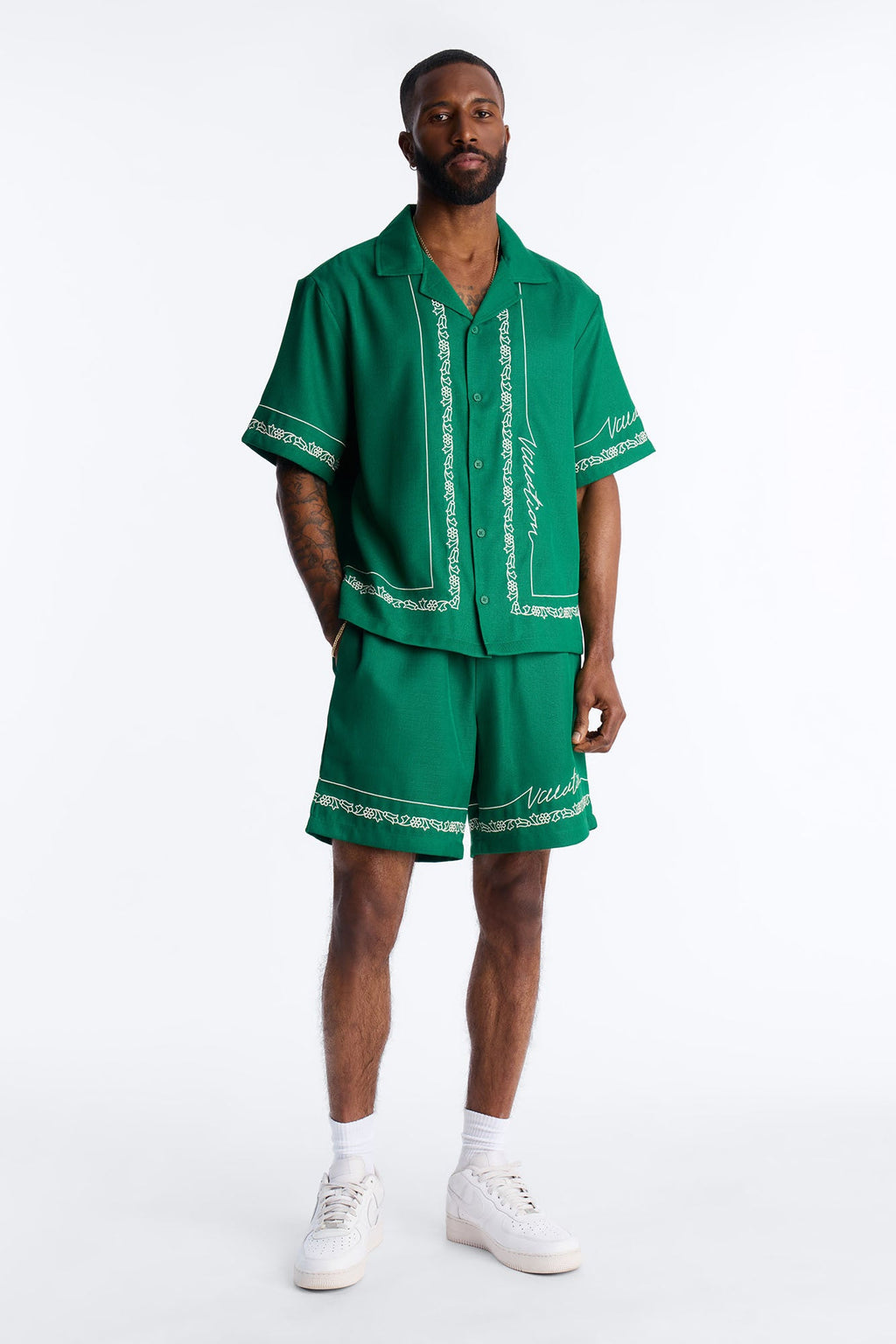 Relaxed Kingston Embroidered Short - Green