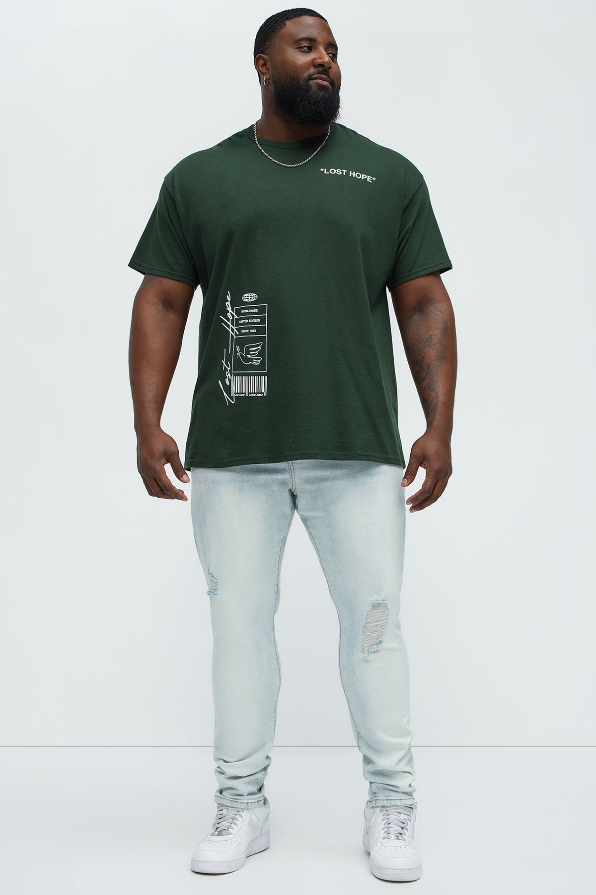 Take No L's Stacked Skinny Jeans - Light Blue Wash