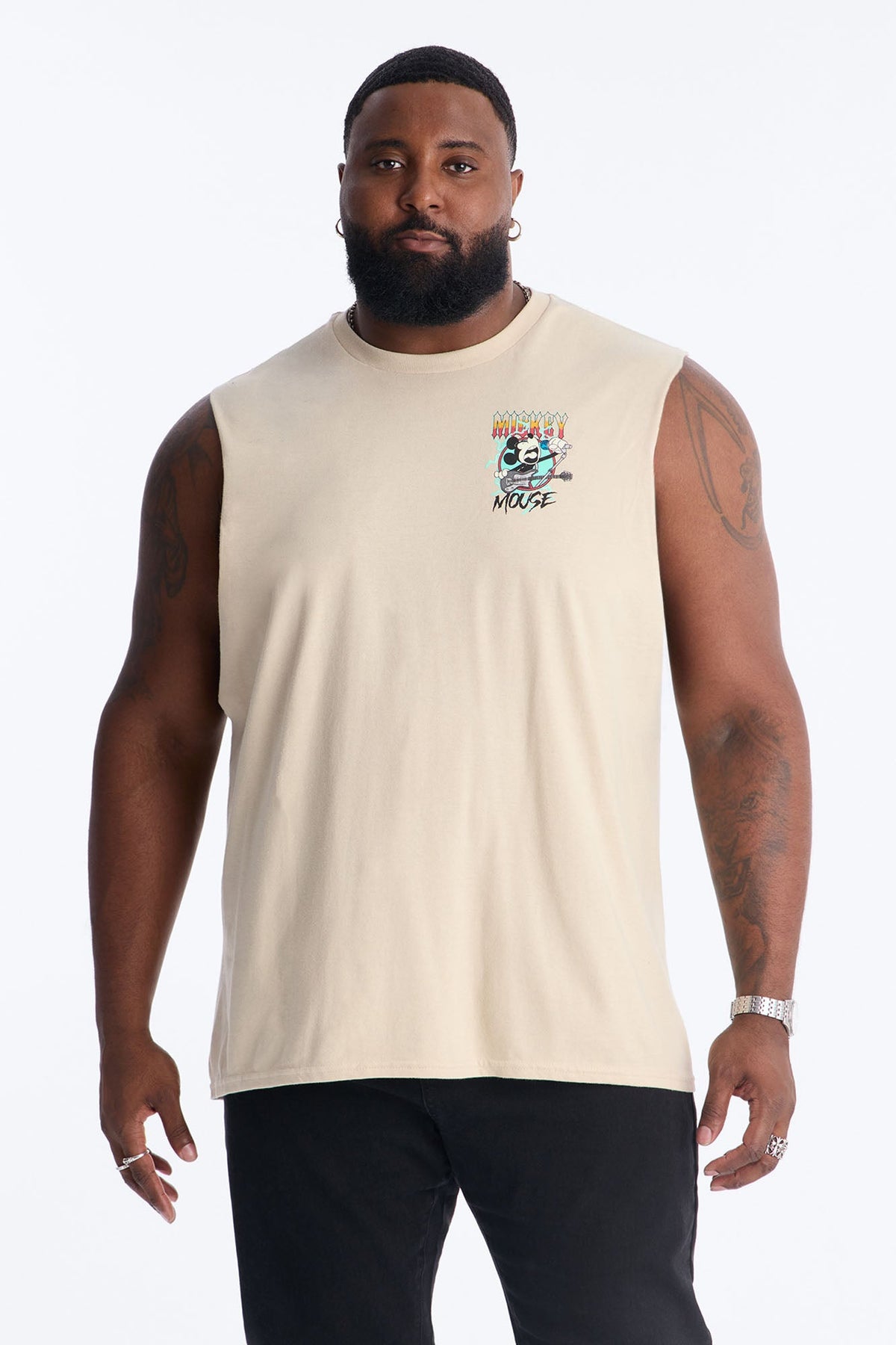 Mickey N Friends Garage Band Muscle Tank - Natural