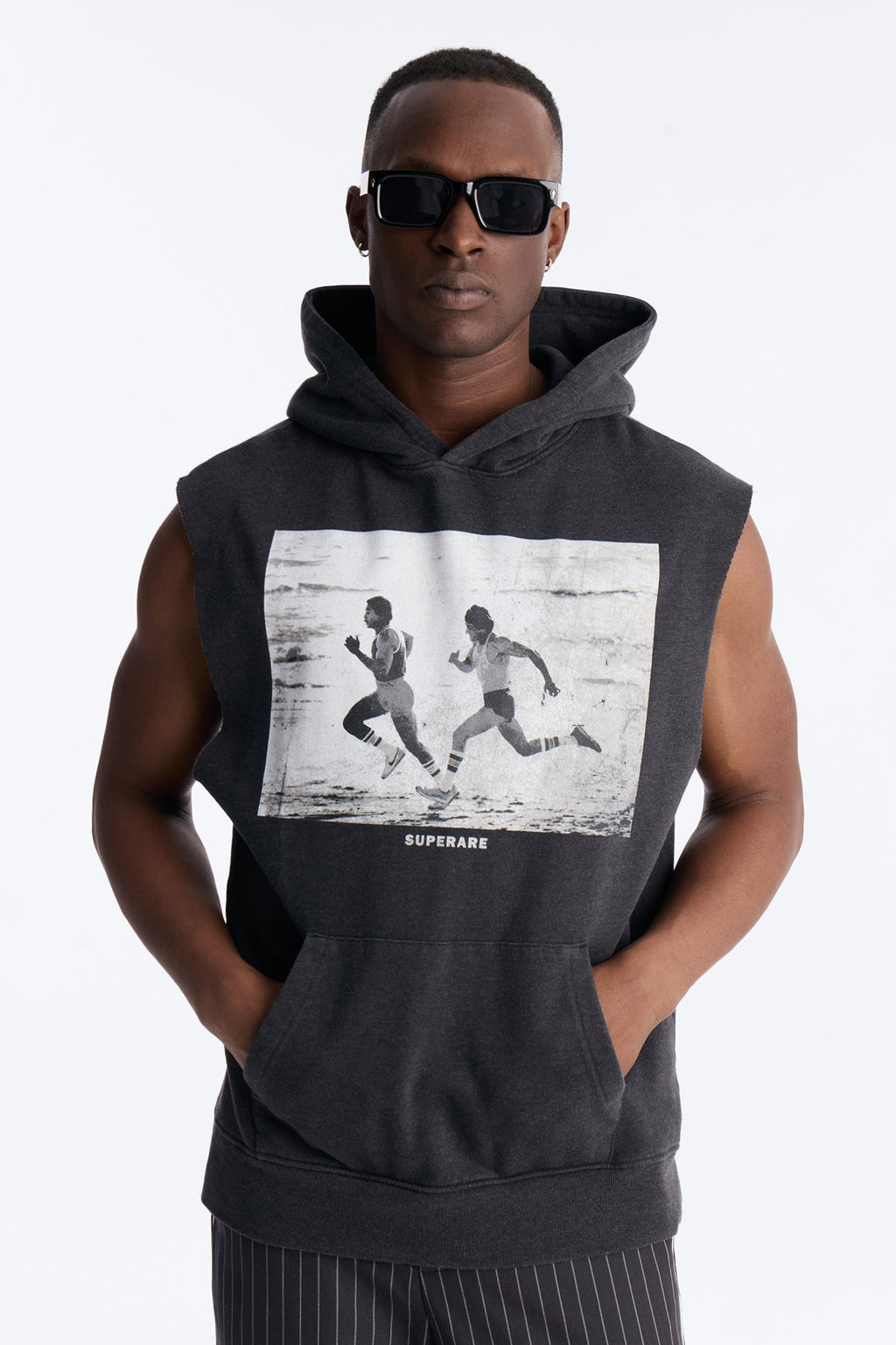Rocky Vs Apollo Muscle Hoodie - Black