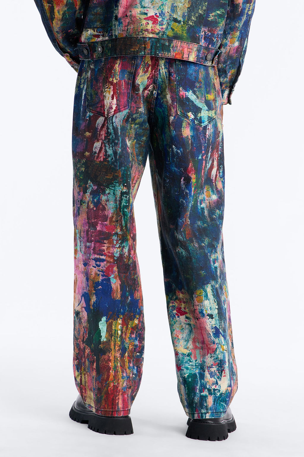 Baggy On The Gogh Painted Jean - Multi Color