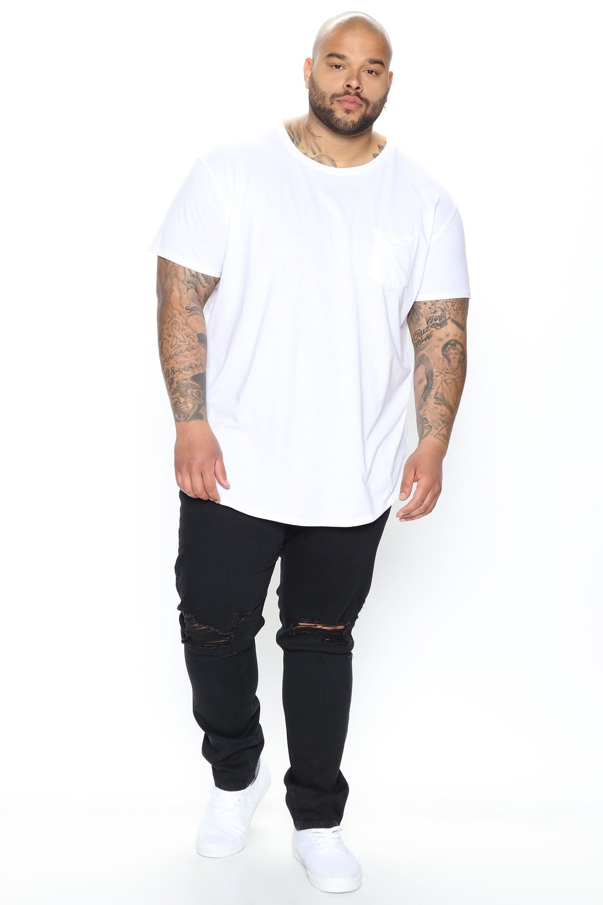 Jasper Skinny Ripped Knee Jeans - Black