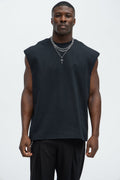 Relaxed Heavyweight Muscle Tee - Black