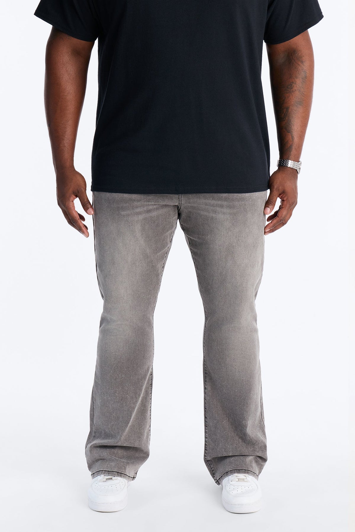 Stacked Skinny Flare Ashland Jean - Black Wash