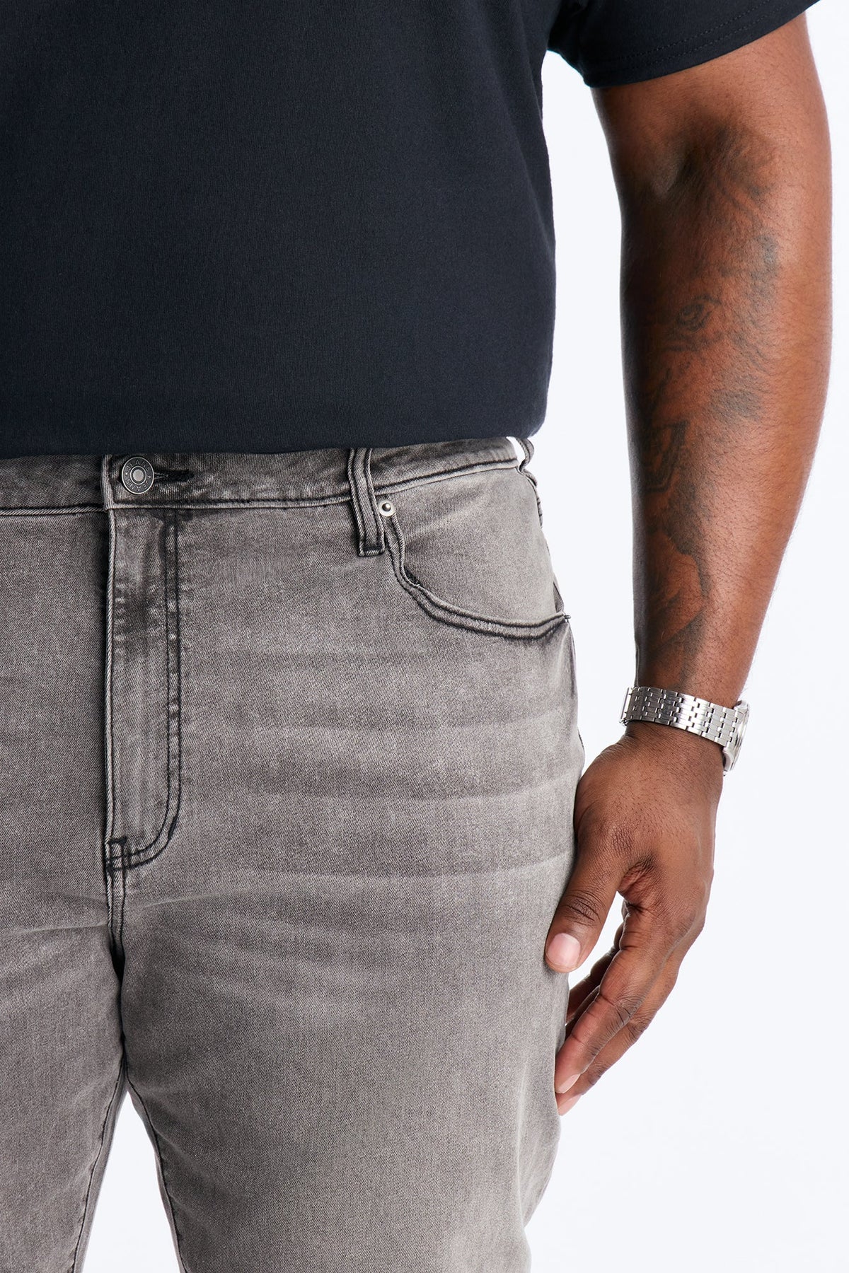 Stacked Skinny Flare Ashland Jean - Black Wash