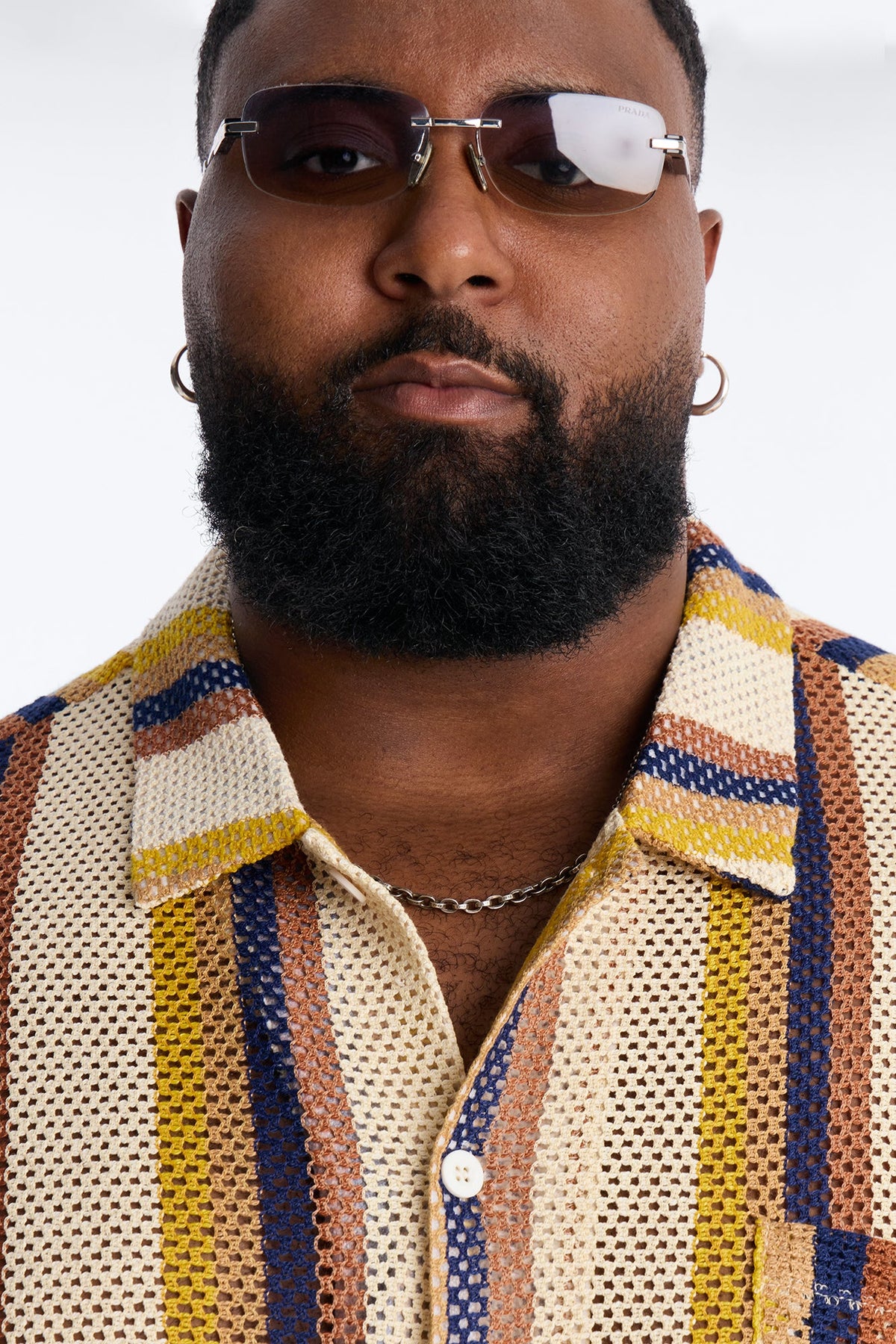 CDMX Crochet Button Up Shirt - Cream