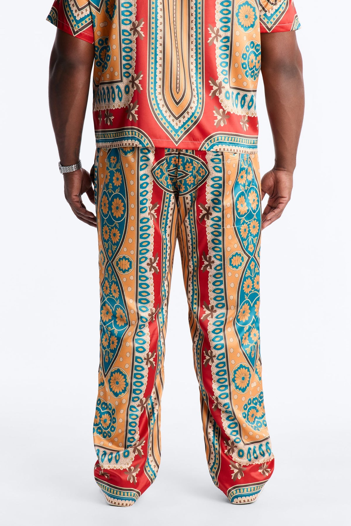 Monaco Straight Pants - Burgundy