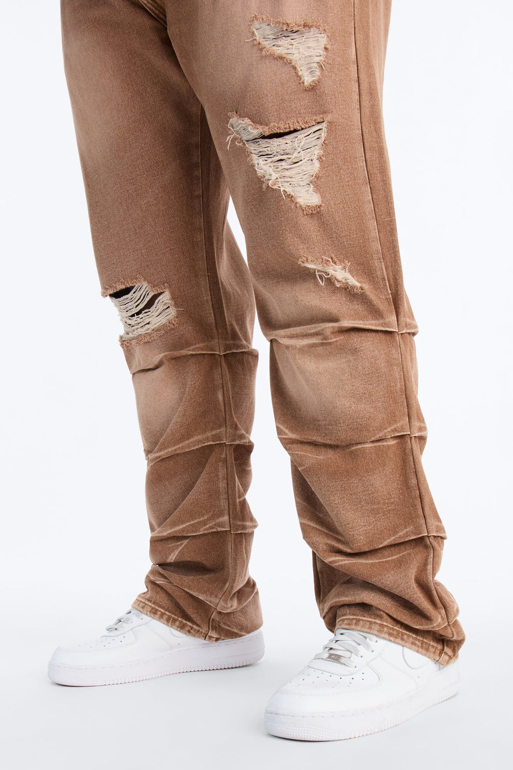 Straight Down The Street Ripped Jeans - Dark Brown