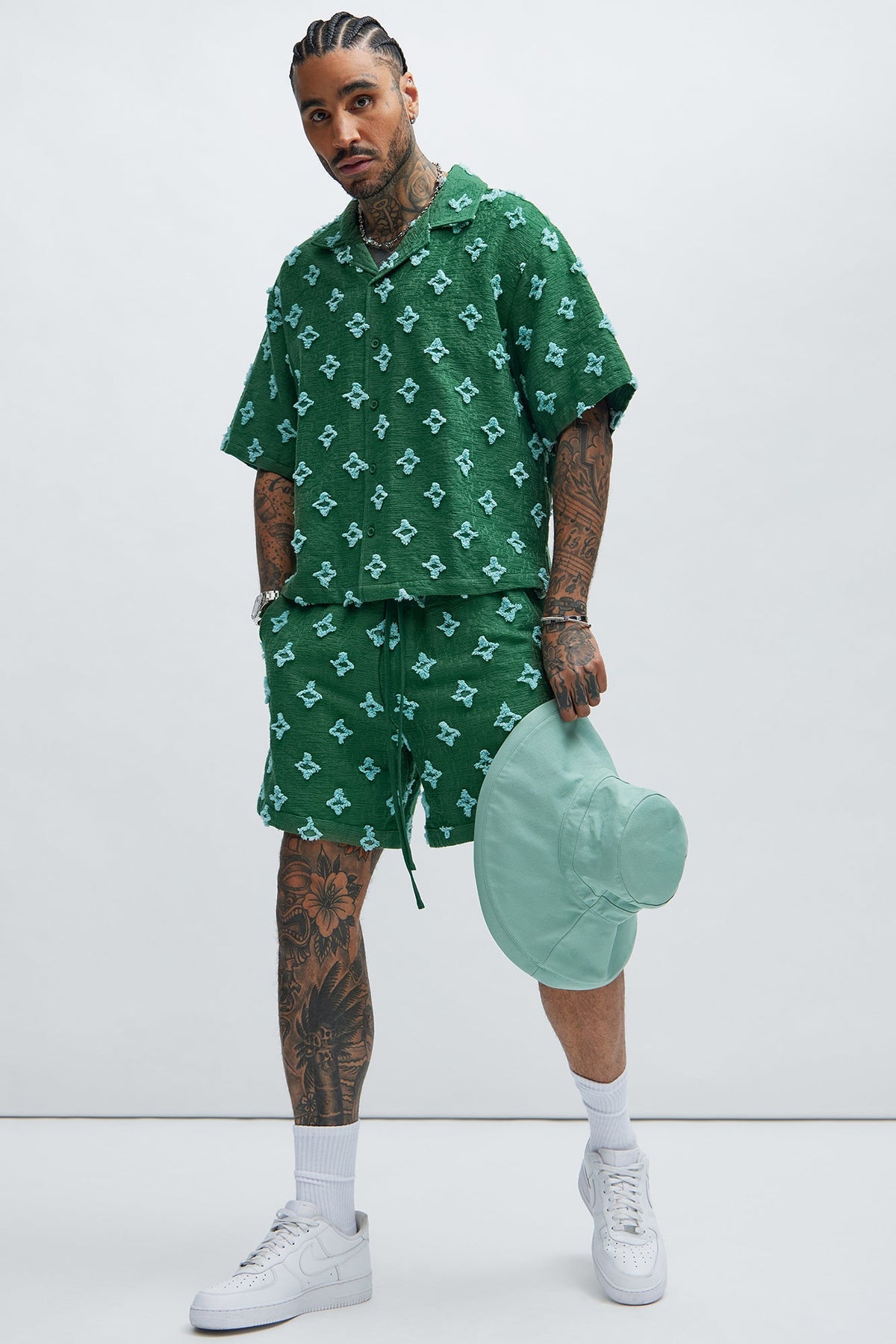Cropped Starlet Shirt - Green