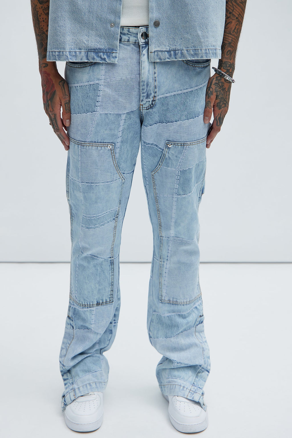 Verdugo Carpenter Flare Jeans - Light Blue Wash