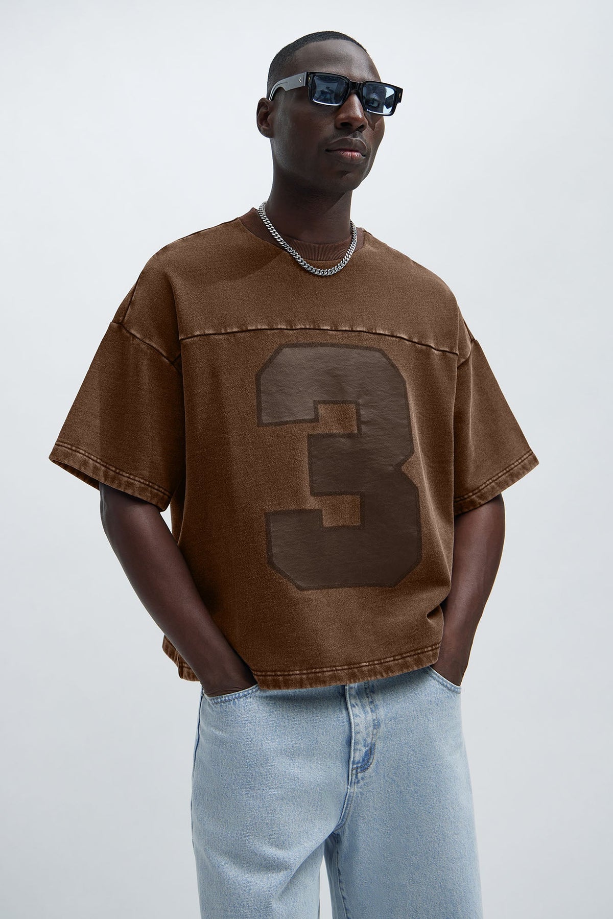 Kyle Oversized Tee - Dark Brown