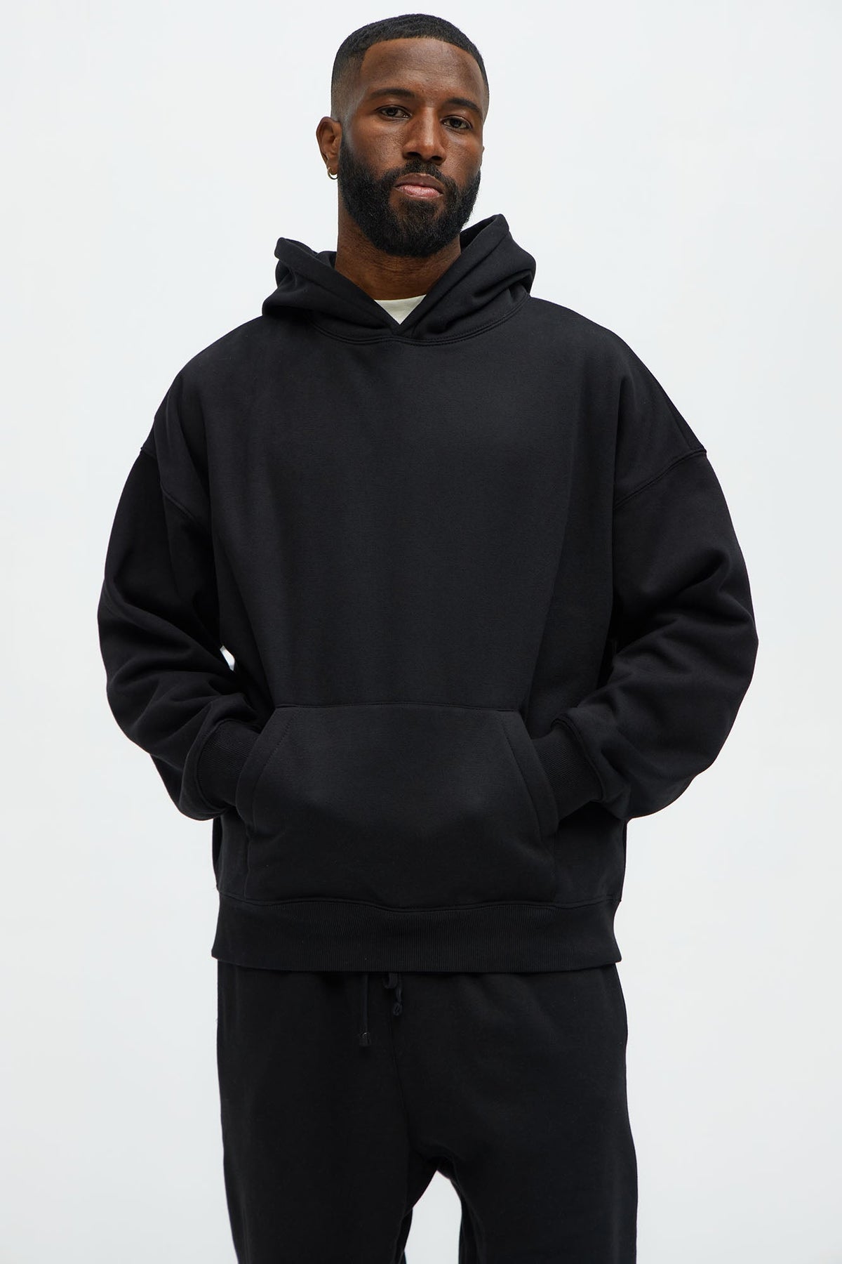 Tyson Oversized Heavyweight Hoodie - Black