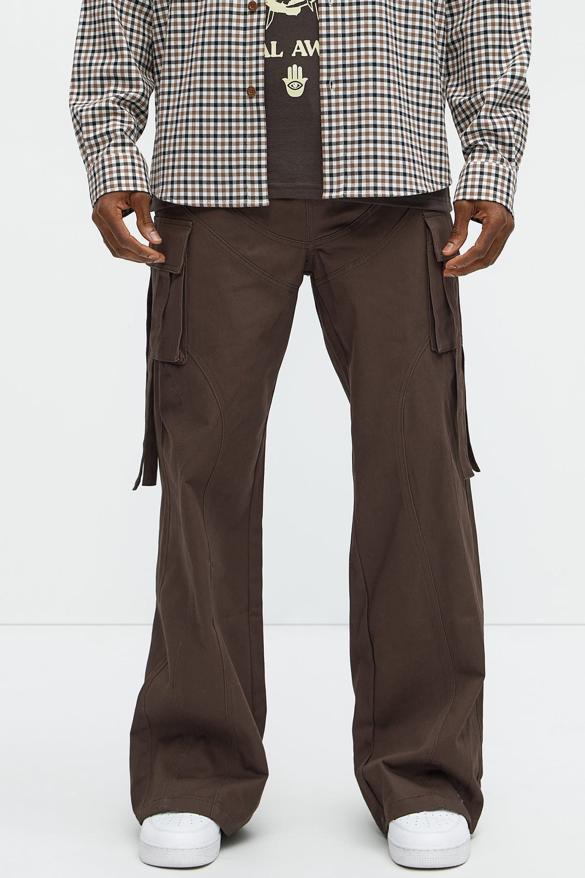 Relaxed Straight No More Waiting Cargo Pants - Dark Brown